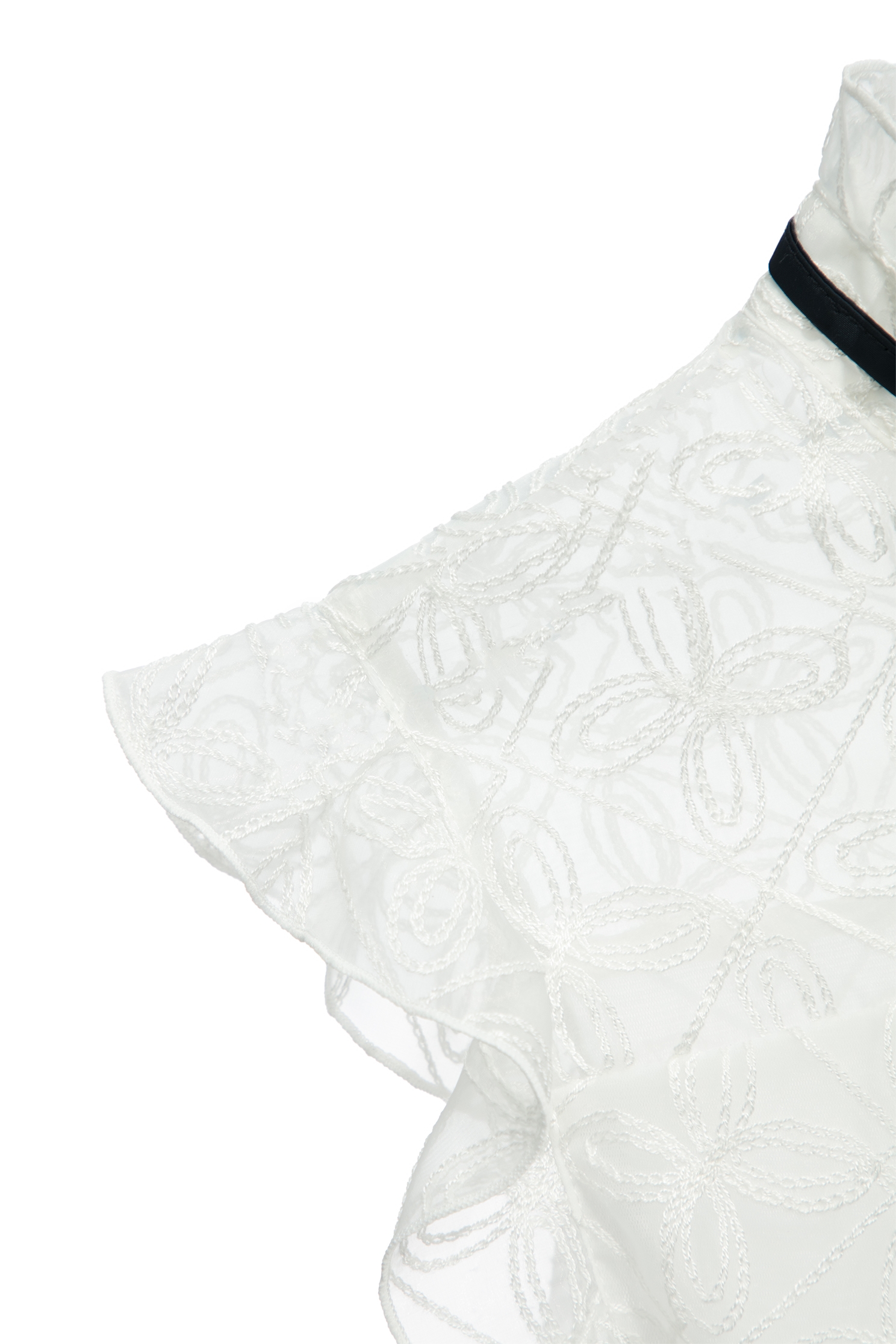 Floral Vest With Detachable Rose BowFloral Vest With Detachable Rose Bow,sleeveless tops,Tops,Embroidered,Season (SS) Look,sleeveless tops