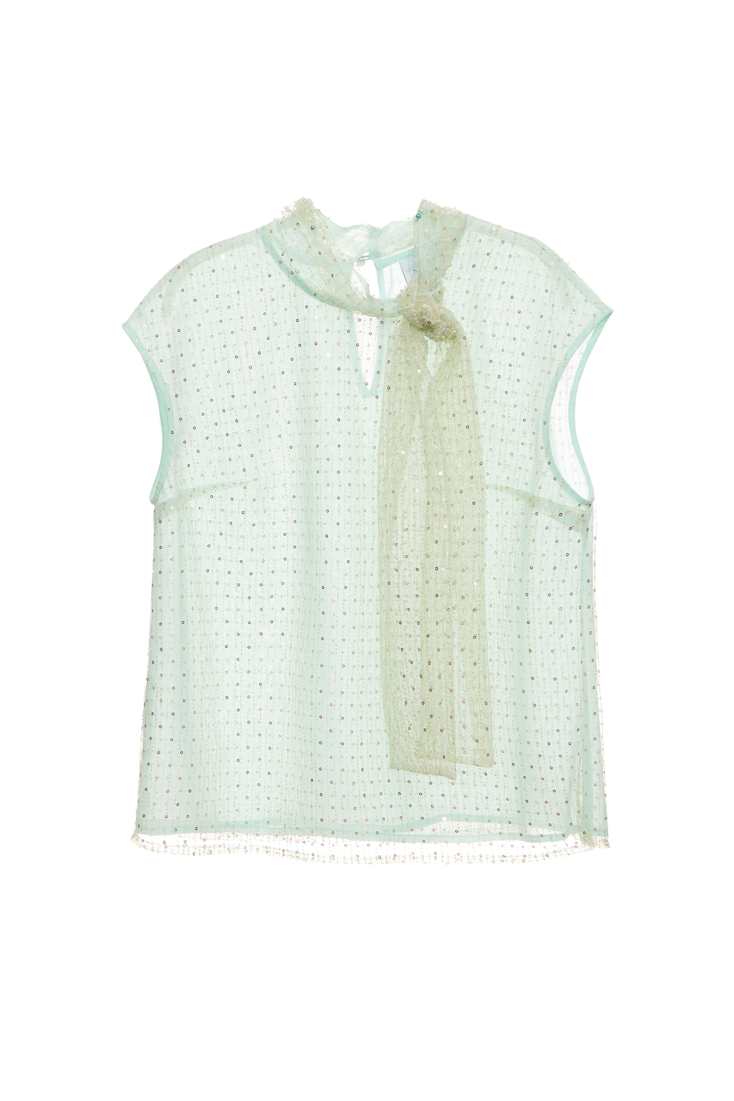 Mint Green Sequin VestMint Green Sequin Vest,sleeveless tops,Tops,Season (SS) Look,sleeveless tops,Mesh fabric,sleeveless tops