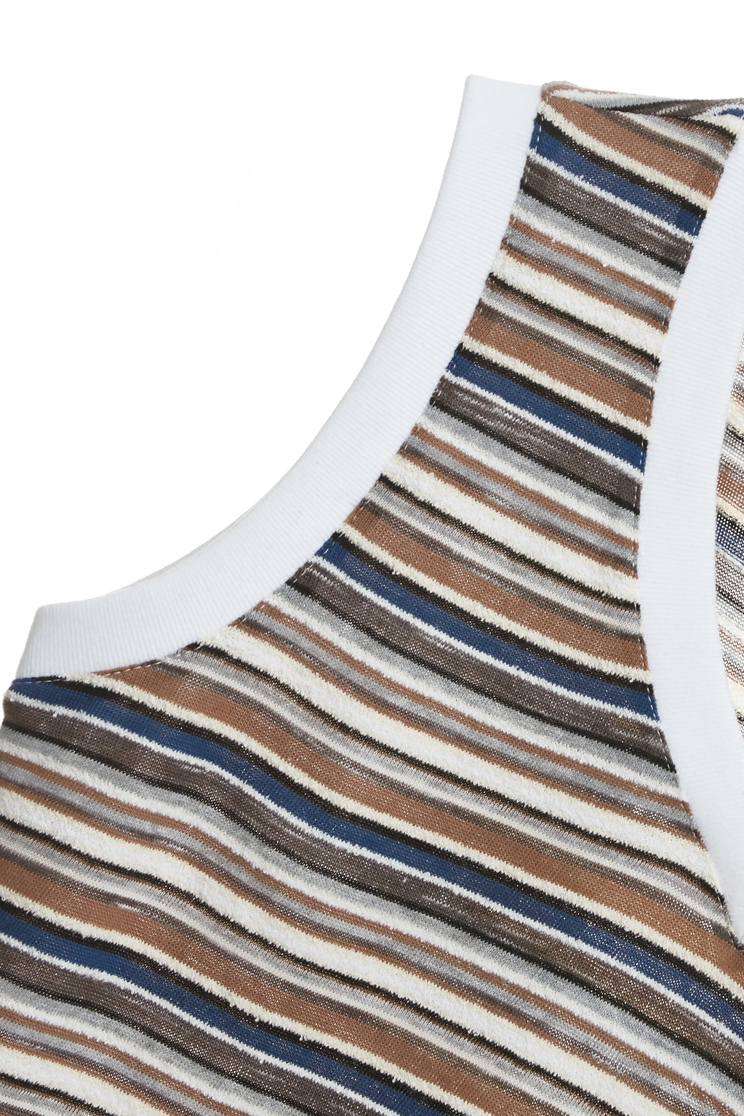 Caramel Navy Stripe Contrast V-neck VestCaramel Navy Stripe Contrast V-neck Vest,sleeveless tops,Tops,Season (SS) Look,Stripe,sleeveless tops