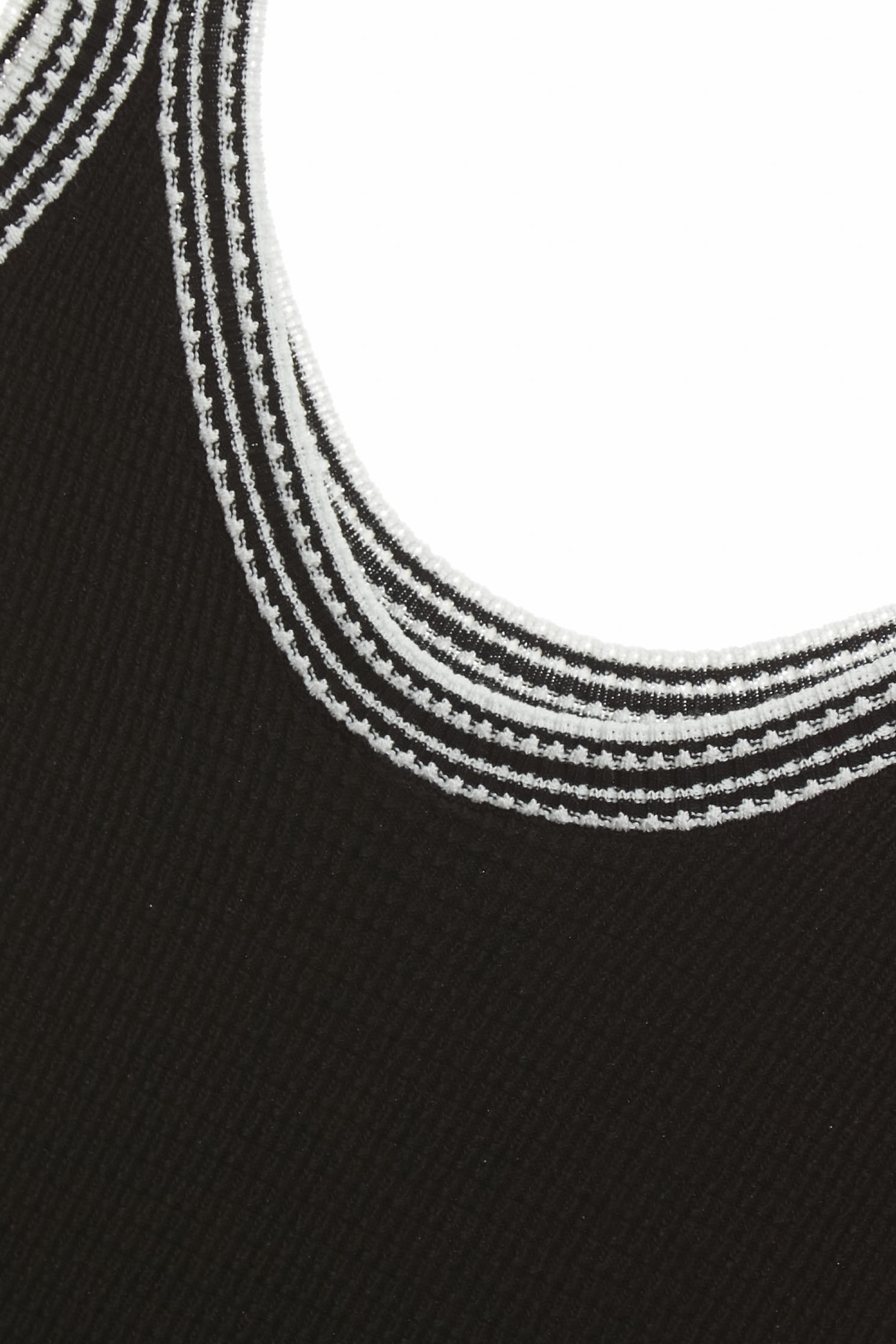 Contrast Trim Detail Knit VestContrast Trim Detail Knit Vest,sleeveless tops,Season (SS) Look,sleeveless tops,Knitted,Black tops