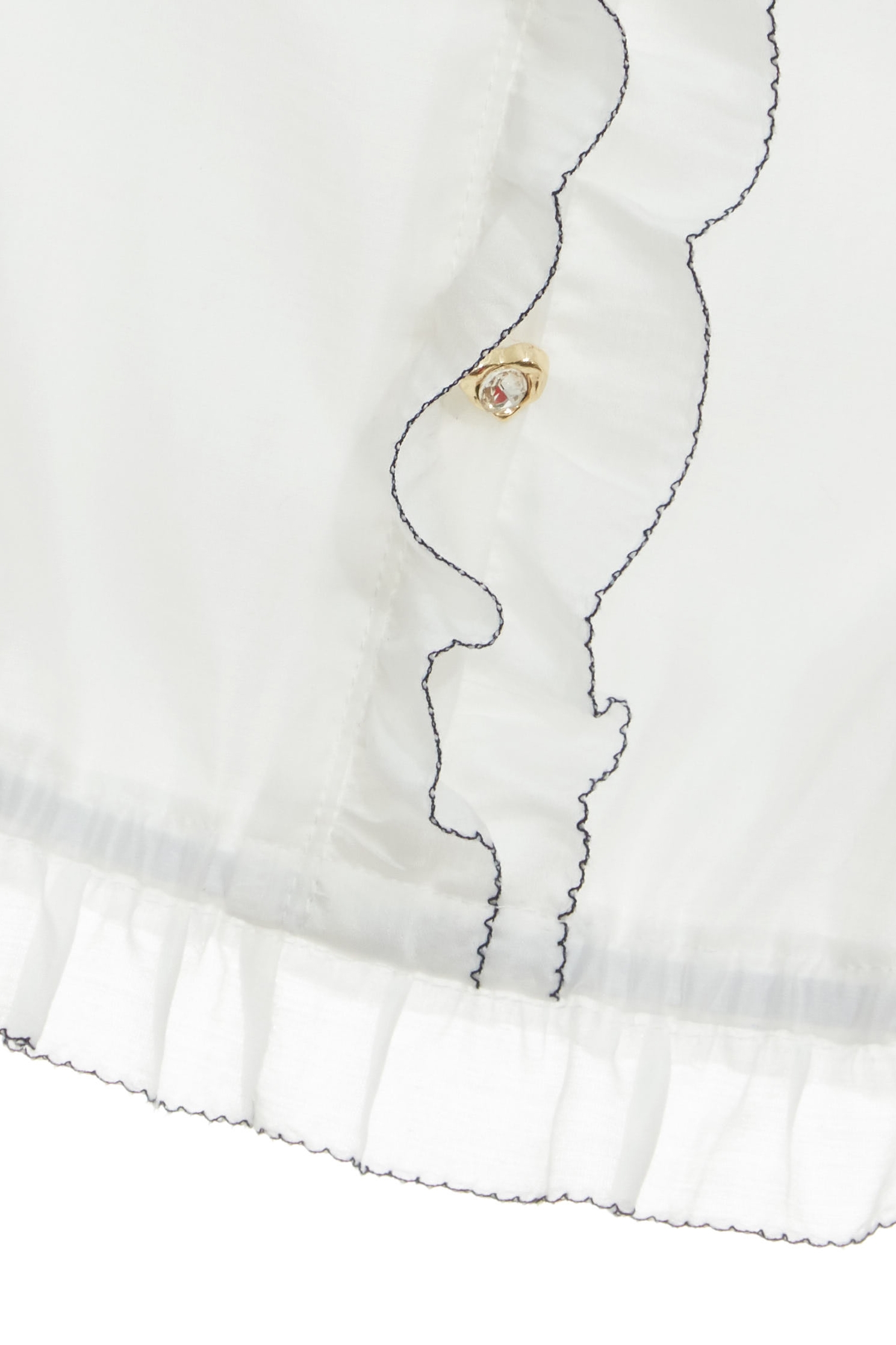 Ruffle Trim Detail White VestRuffle Trim Detail White Vest,sleeveless tops,Tops,Embroidered,Season (SS) Look,sleeveless tops,sleeveless tops