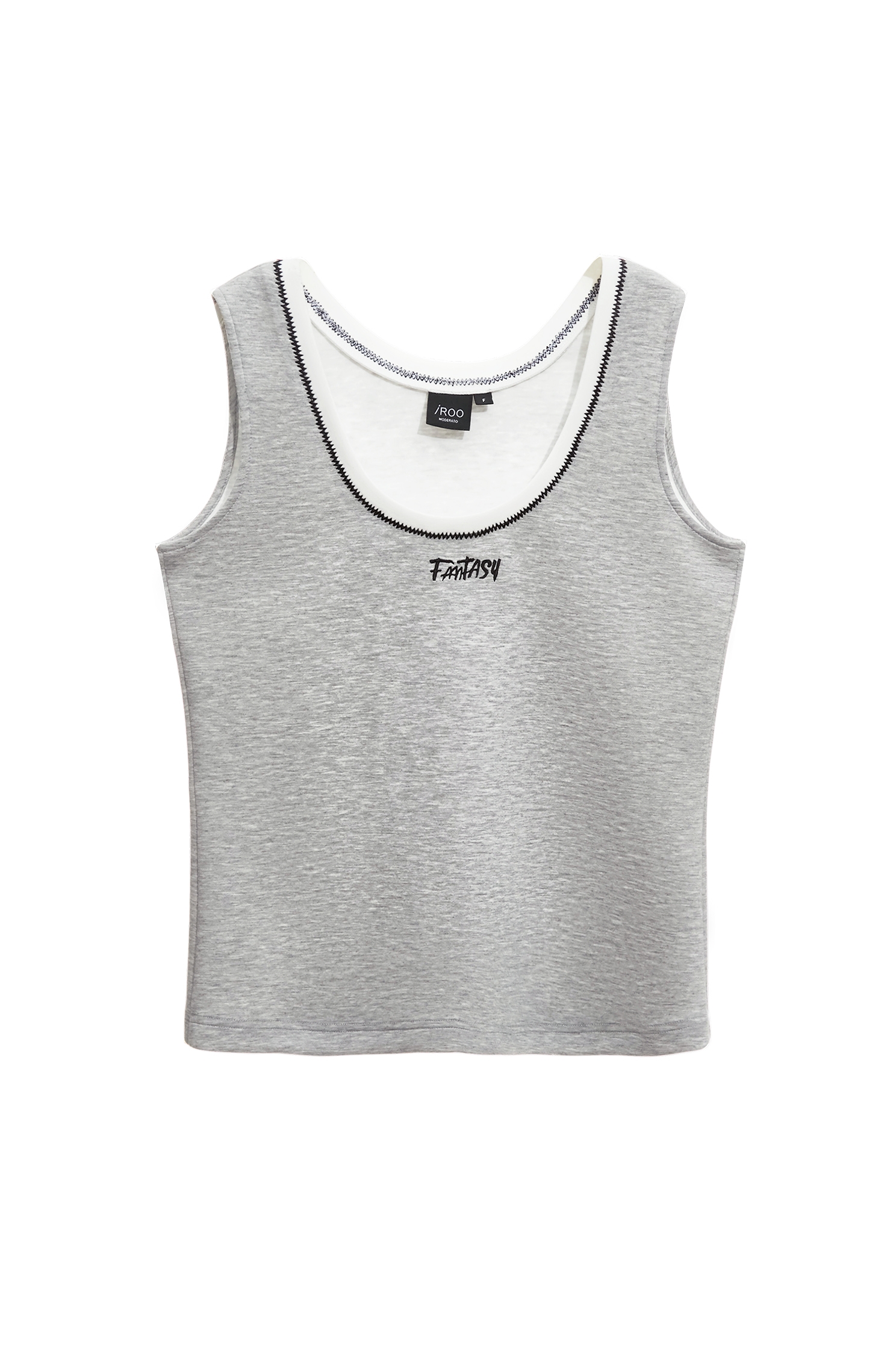 Front Slogan Grey Tank TopFront Slogan Grey Tank Top,sleeveless tops,Season (SS) Look,sleeveless tops