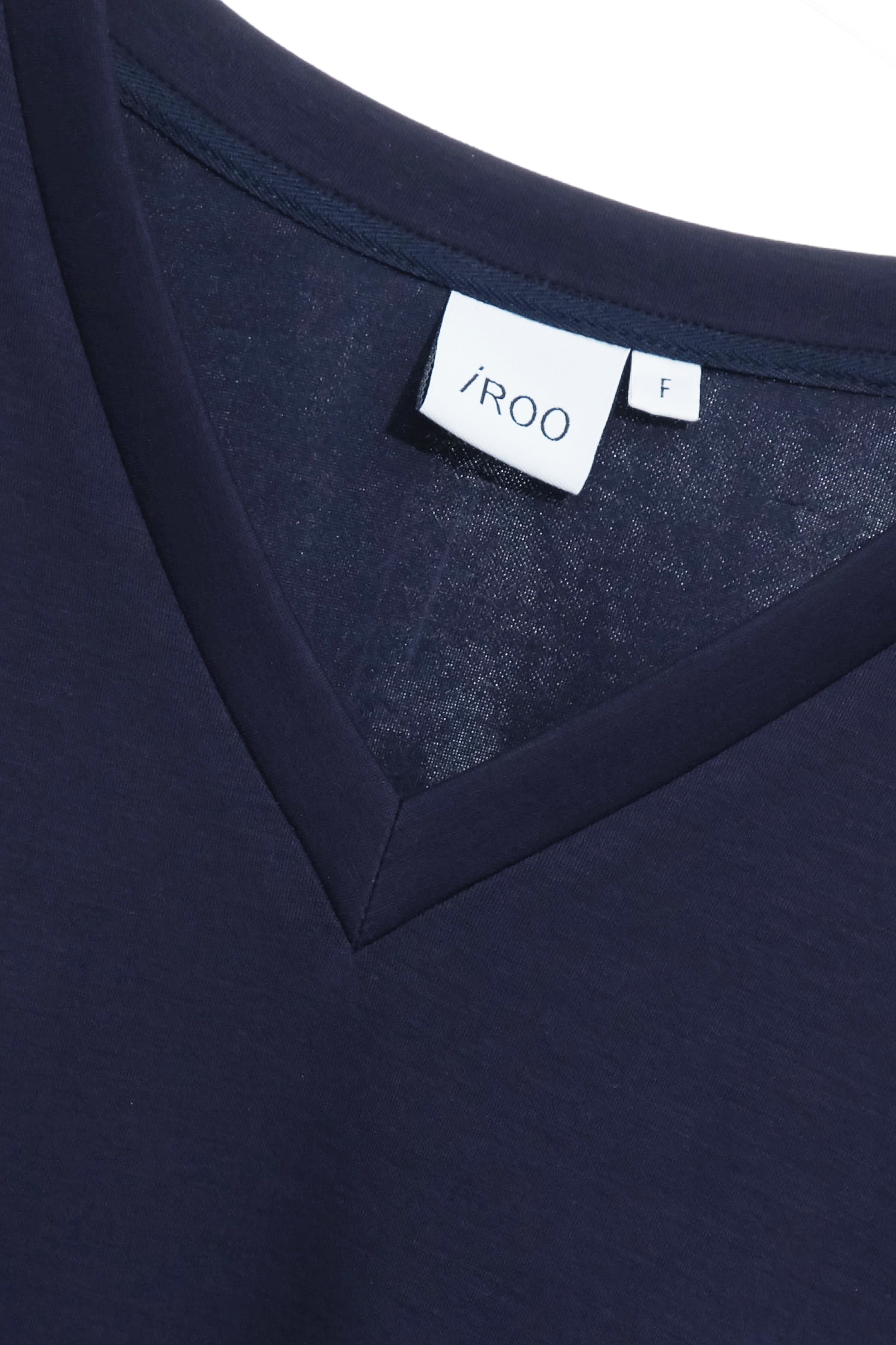 Slit Sleeve Navy V-neck TopSlit Sleeve Navy V-neck Top,Tops,Season (SS) Look