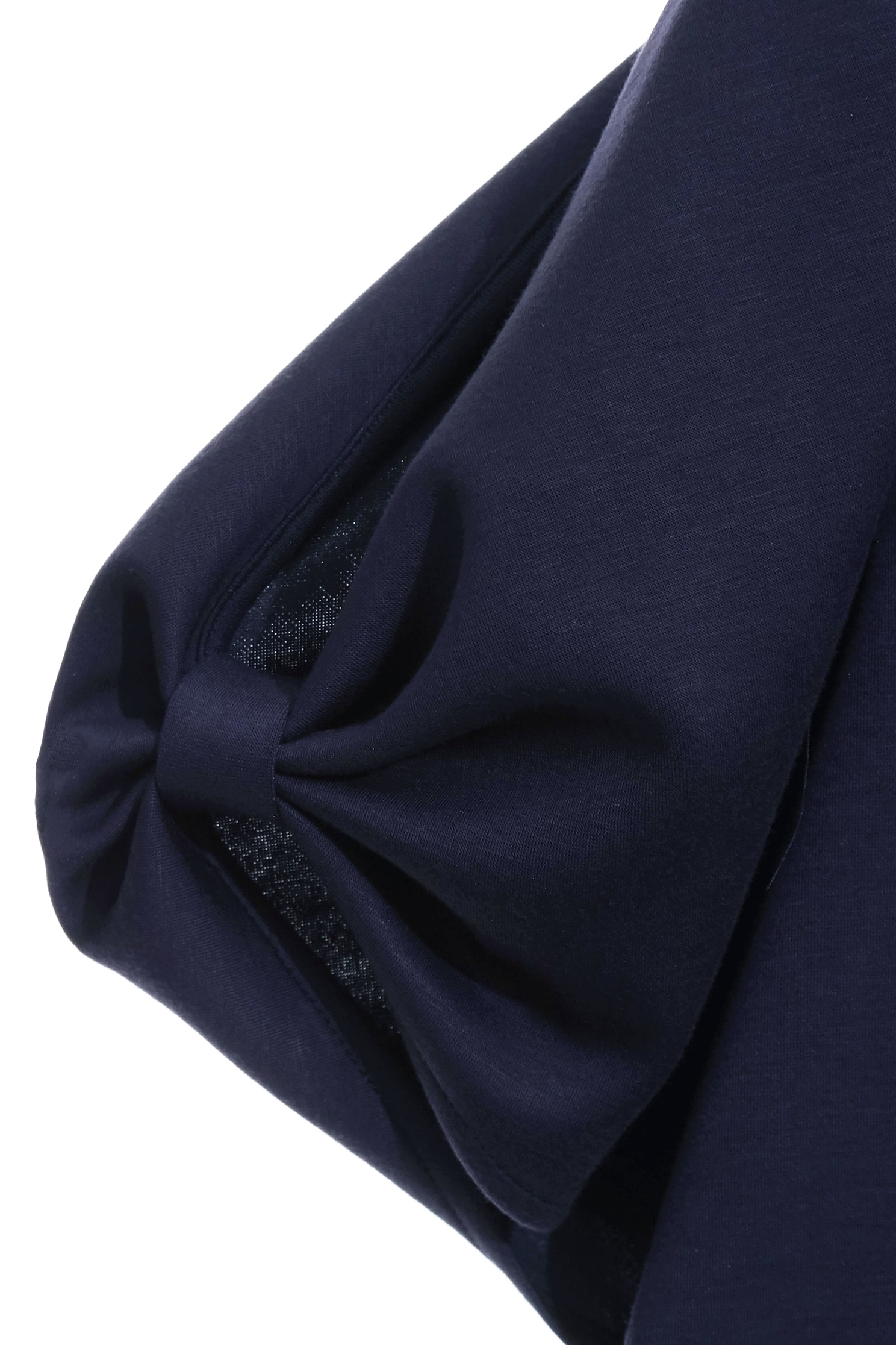 Slit Sleeve Navy V-neck TopSlit Sleeve Navy V-neck Top,Tops,Season (SS) Look