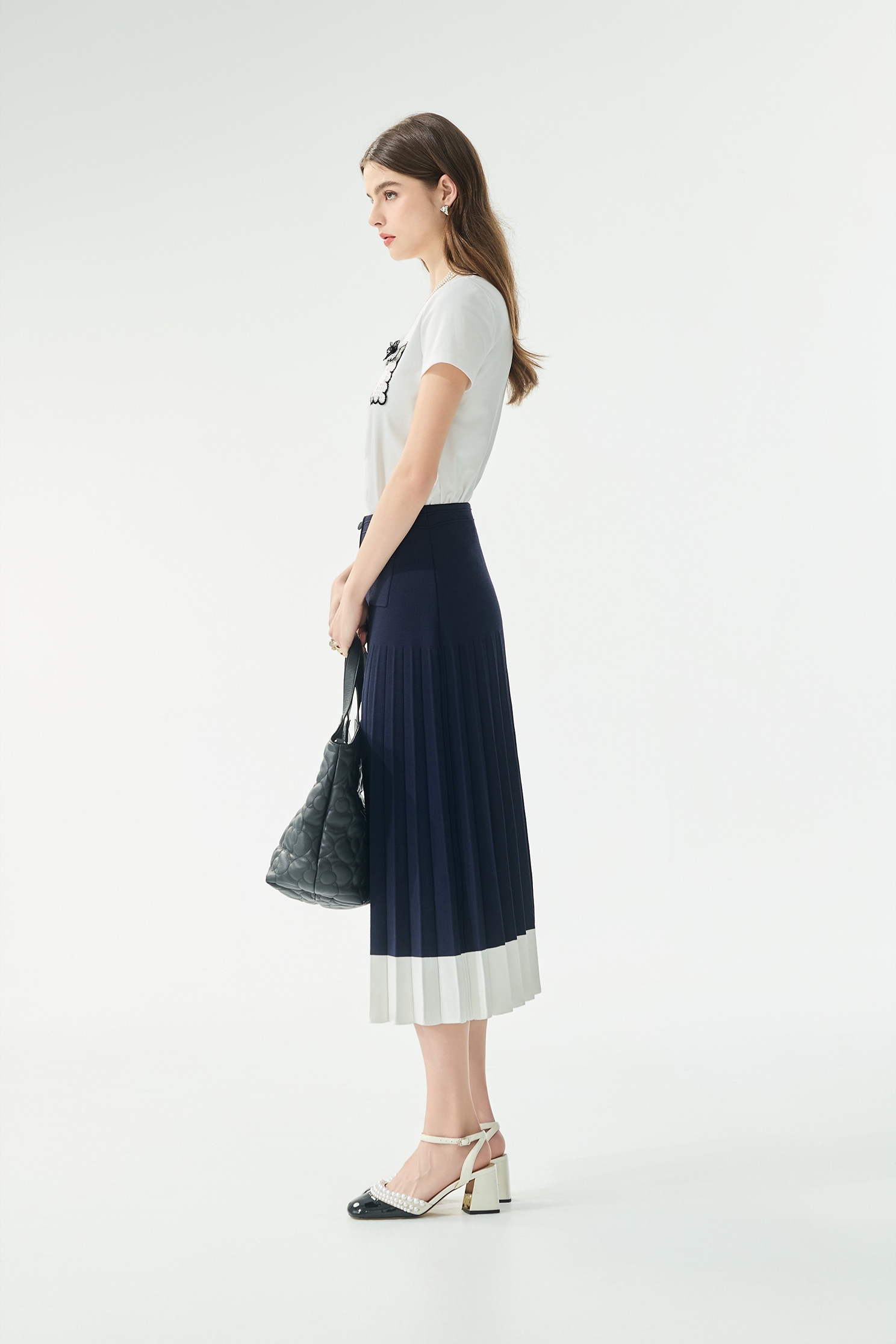 Contrast Pocket Trim Short Sleeve TopContrast Pocket Trim Short Sleeve Top,Tops,Season (SS) Look,White tops,Cotton,Lace