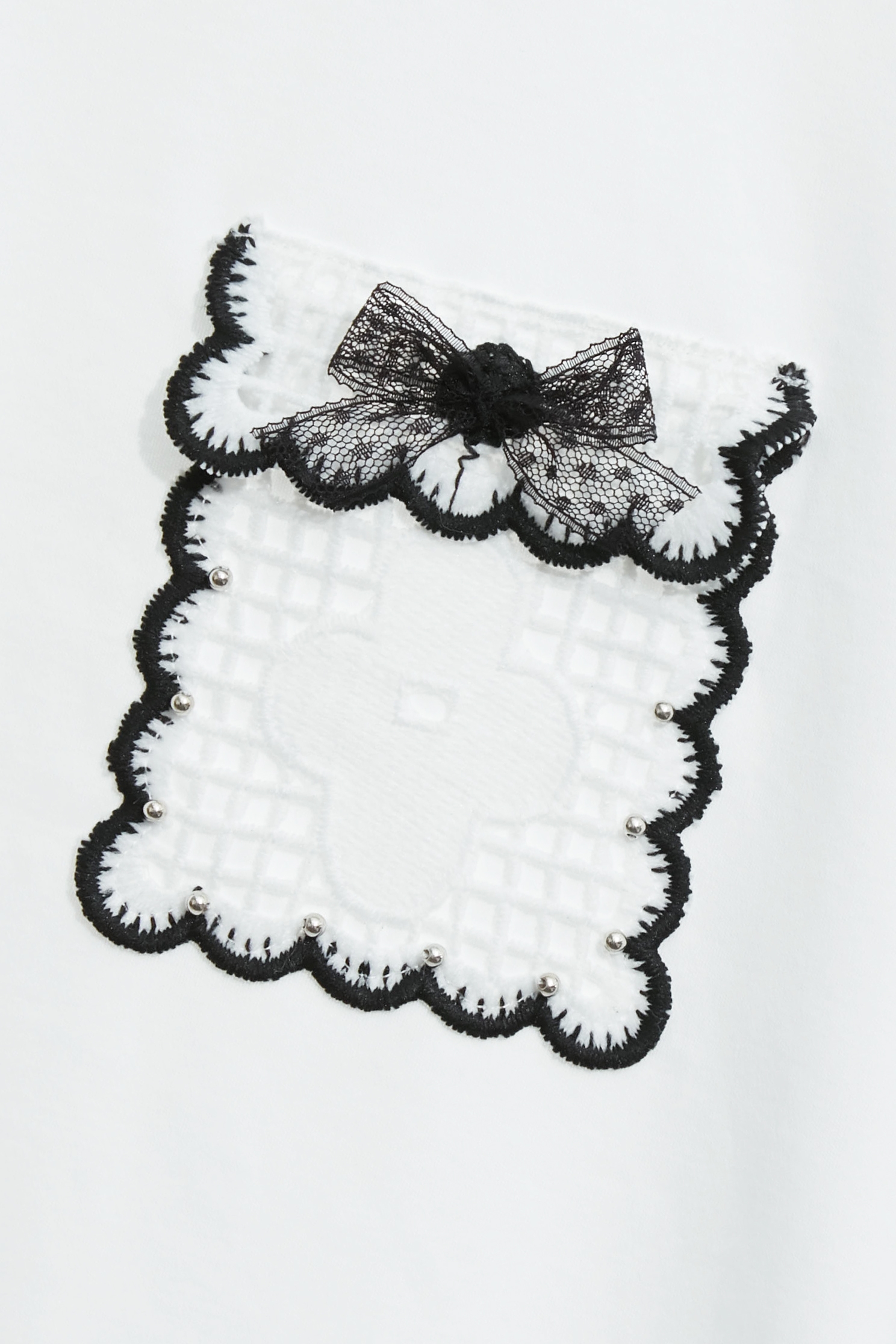 Contrast Pocket Trim Short Sleeve TopContrast Pocket Trim Short Sleeve Top,Tops,Season (SS) Look,White tops,Cotton,Lace