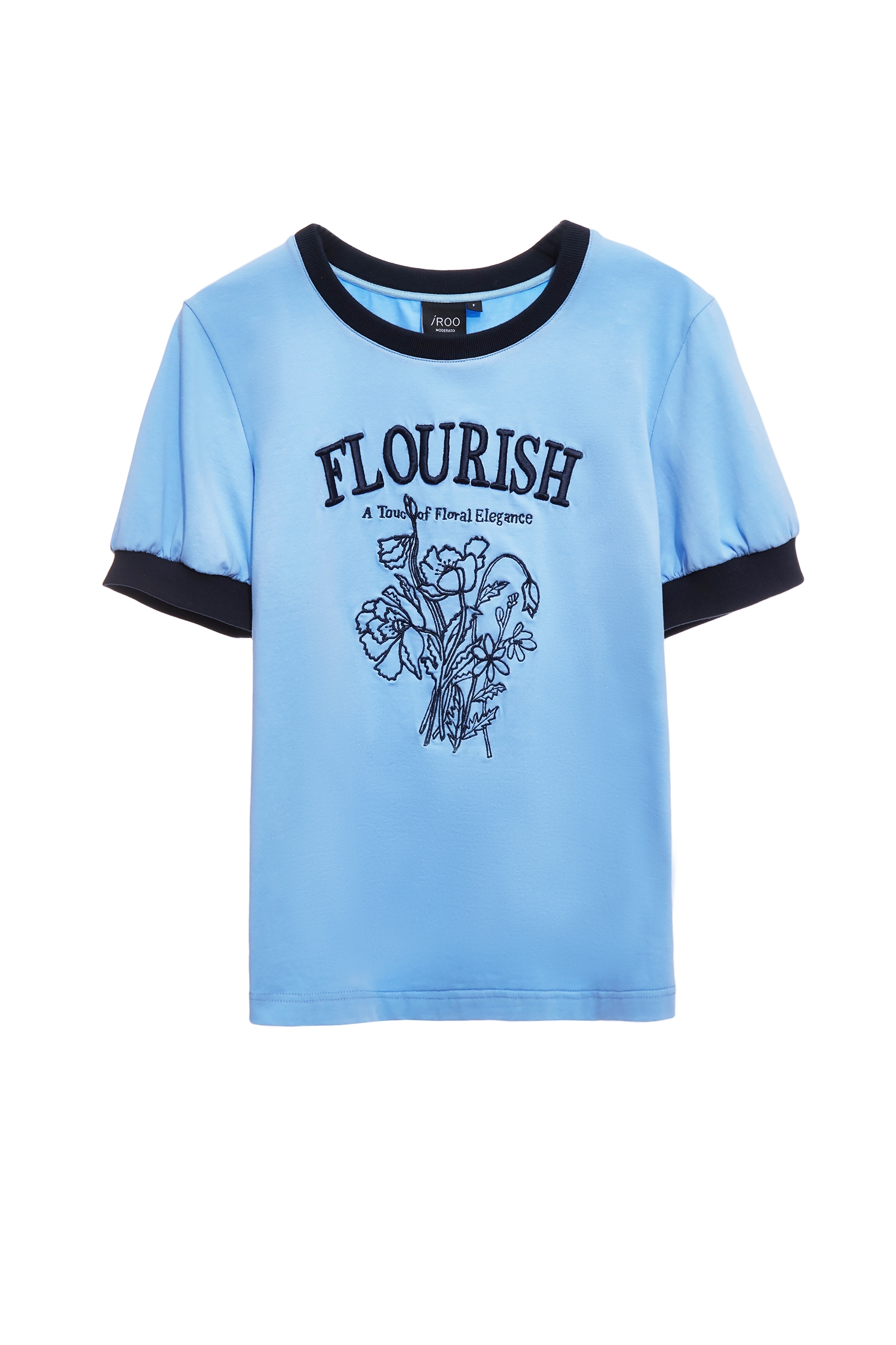 Embroidery Graphic Short Sleeve TeeEmbroidery Graphic Short Sleeve Tee,Tops,Embroidered,Season (SS) Look