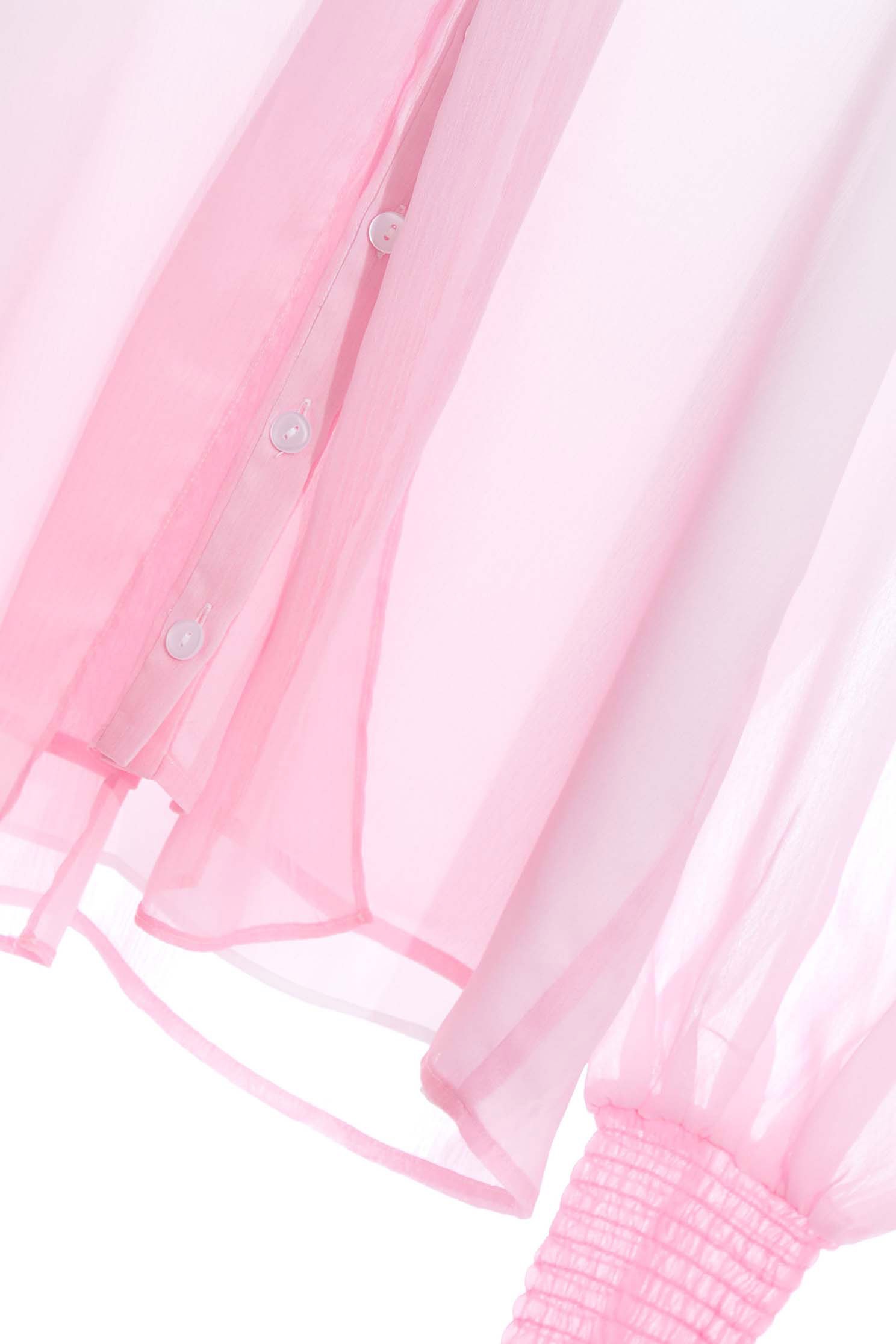 Pastel Colour Gradient Chiffon BlouseGradient rainbow print top,V-Neck T shirts,Tops,Under shirts,Season (SS) Look,mothergift,Pink,Thin straps,sleeveless tops,Long sleeve tops,Chiffon