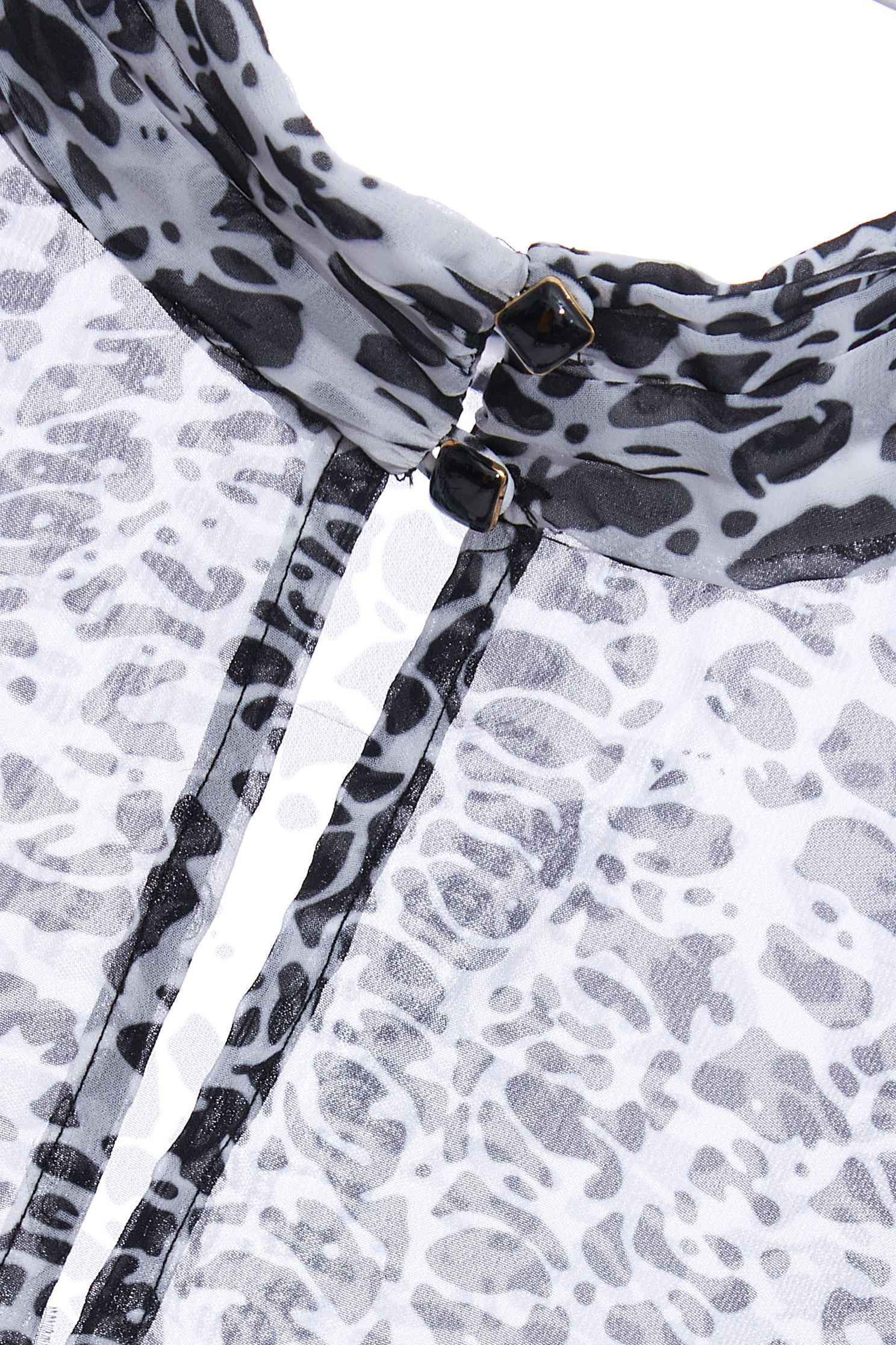 Black Animal Print Chiffon TopBlack Animal Print Chiffon Top,Tops,Under shirts,Season (SS) Look,Thin straps,sleeveless tops,Chiffon