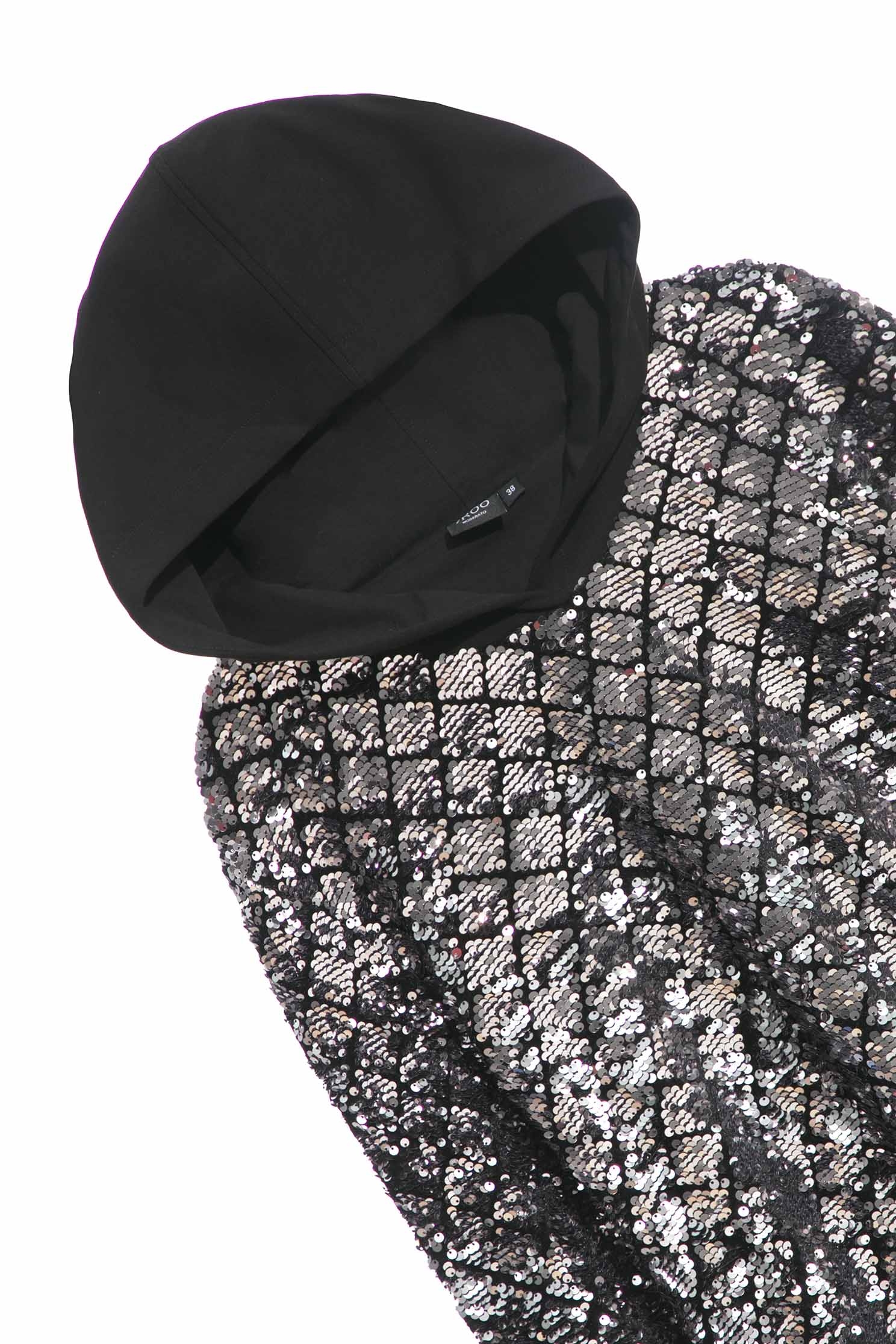 V-Neck Sequin TopChecked sequin top,Tops,Party Looks,Season (AW) Look