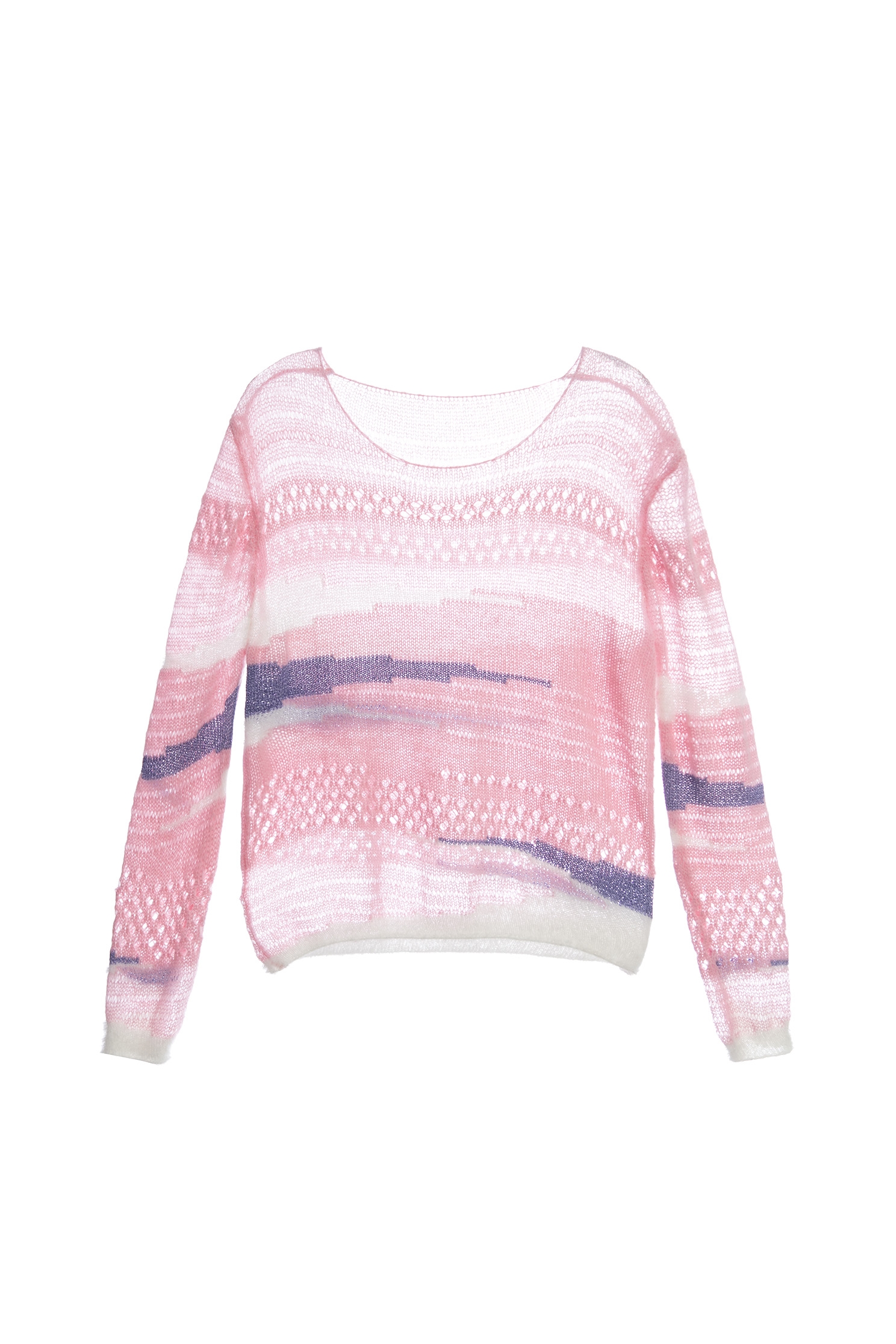 Contrast Streaks Knit TopContrast Streaks Knit Top,Tops,Season (AW) Look,Knitted,Knitted tops