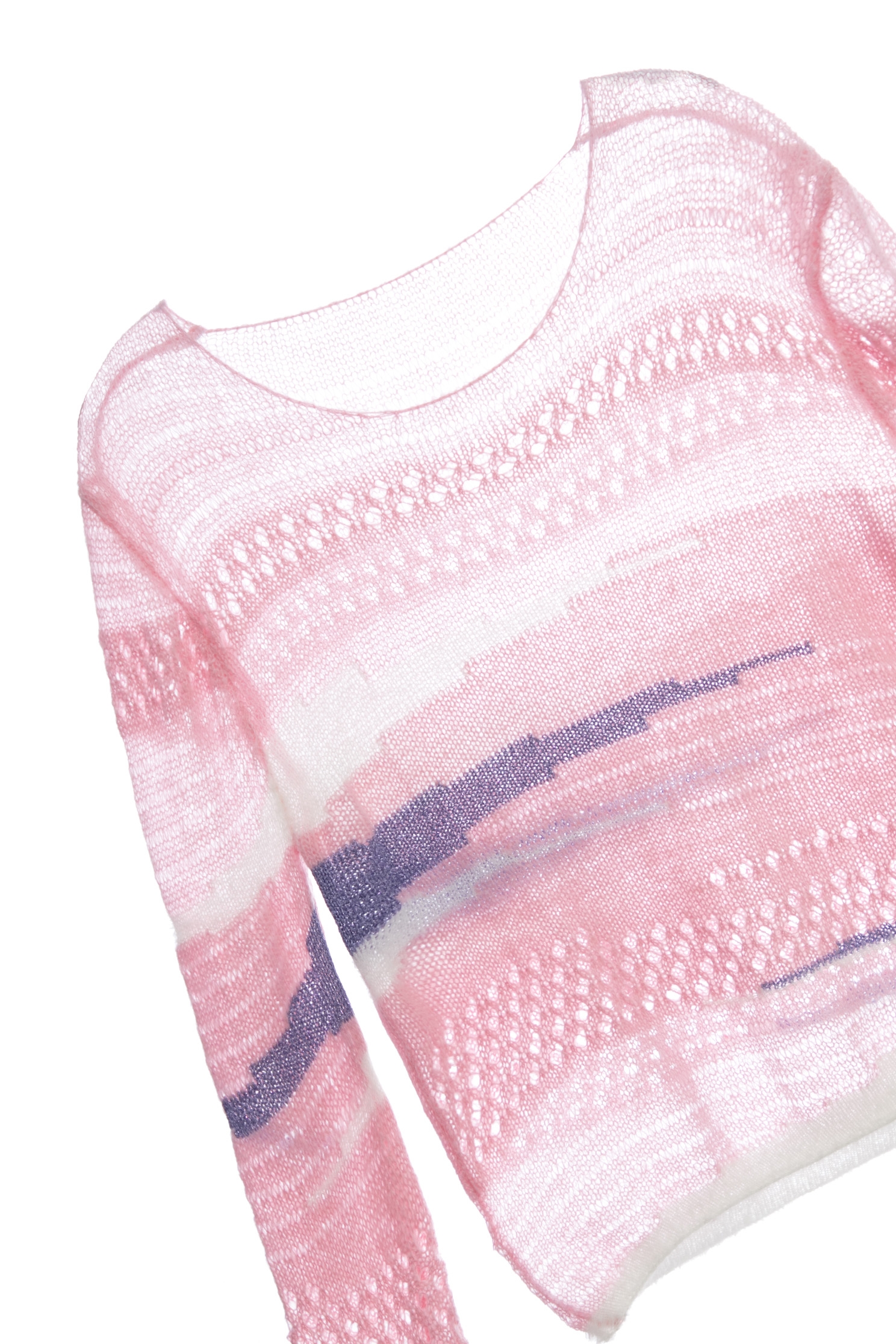 Contrast Streaks Knit TopContrast Streaks Knit Top,Tops,Season (AW) Look,Knitted,Knitted tops