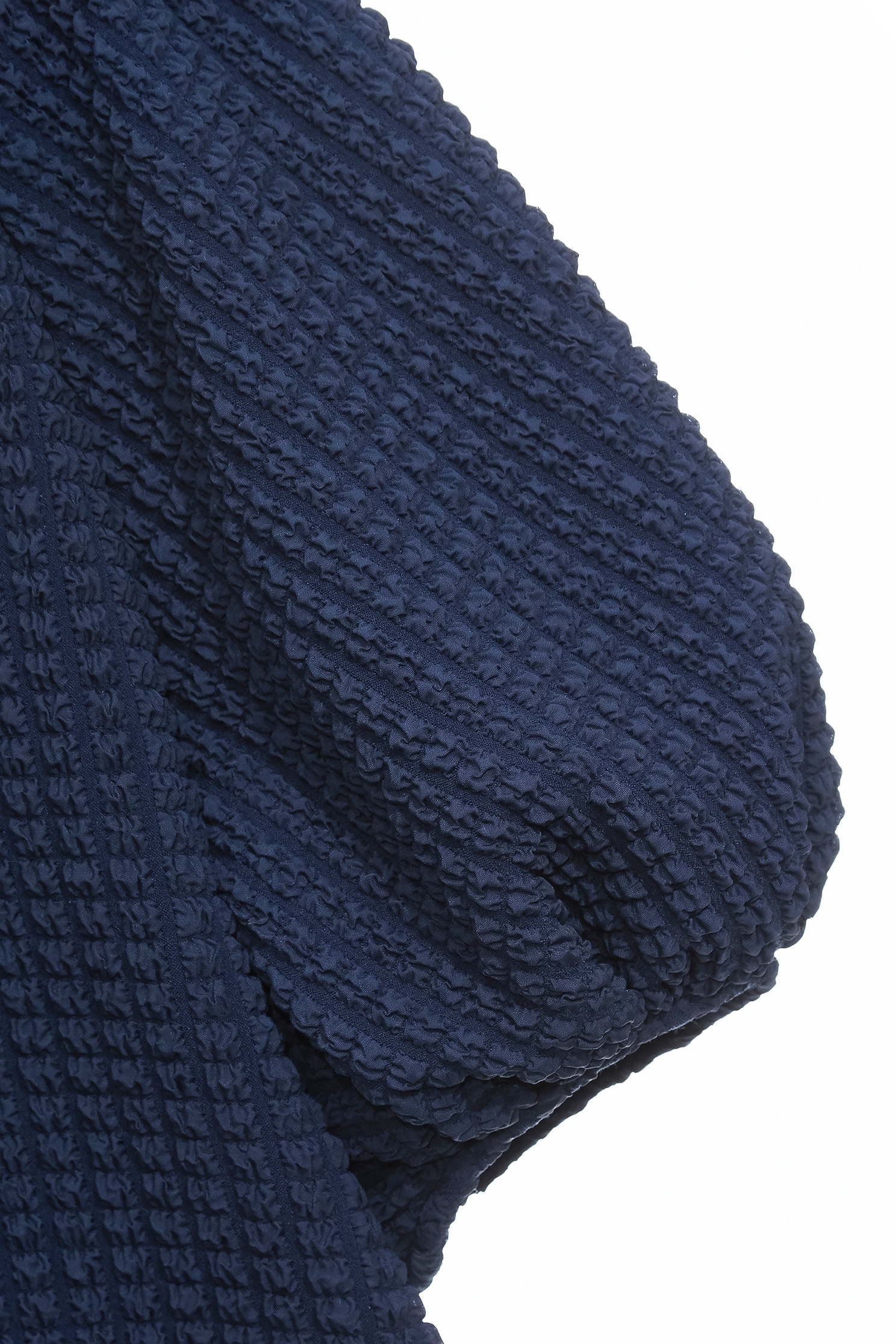 Navy Puff Sleeve V-neck TopNavy Puff Sleeve V-neck Top,V-Neck T shirts,Tops,Season (SS) Look,Plaid,Valentine