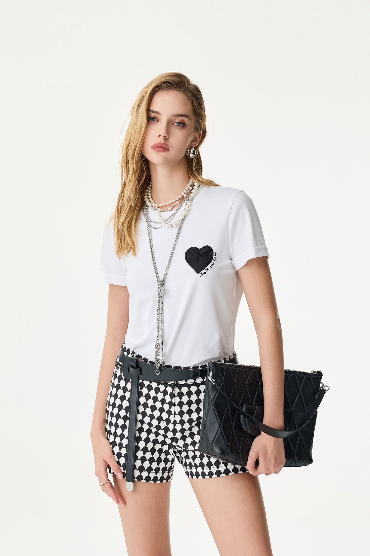 Folded Heart Logo Short Sleeve TeeFolded Heart Logo Short Sleeve Tee,Tops,Season (SS) Look,Embroidered