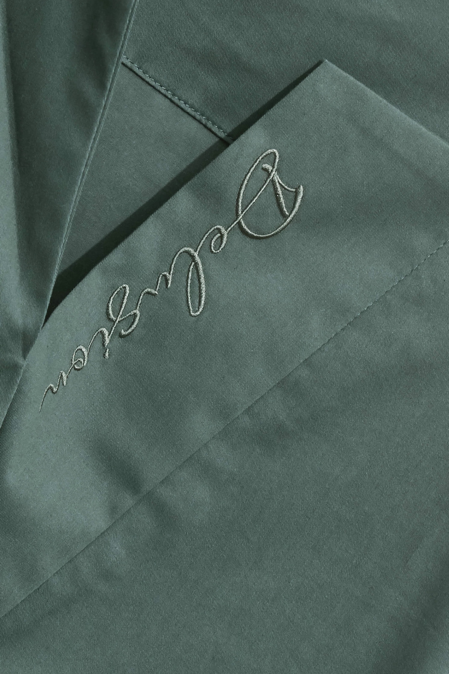 V-neck Solid Green BlouseV-neck Solid Green Blouse,Office Looks,Season (SS) Look,Embroidered,Blouses,Urban Fashion