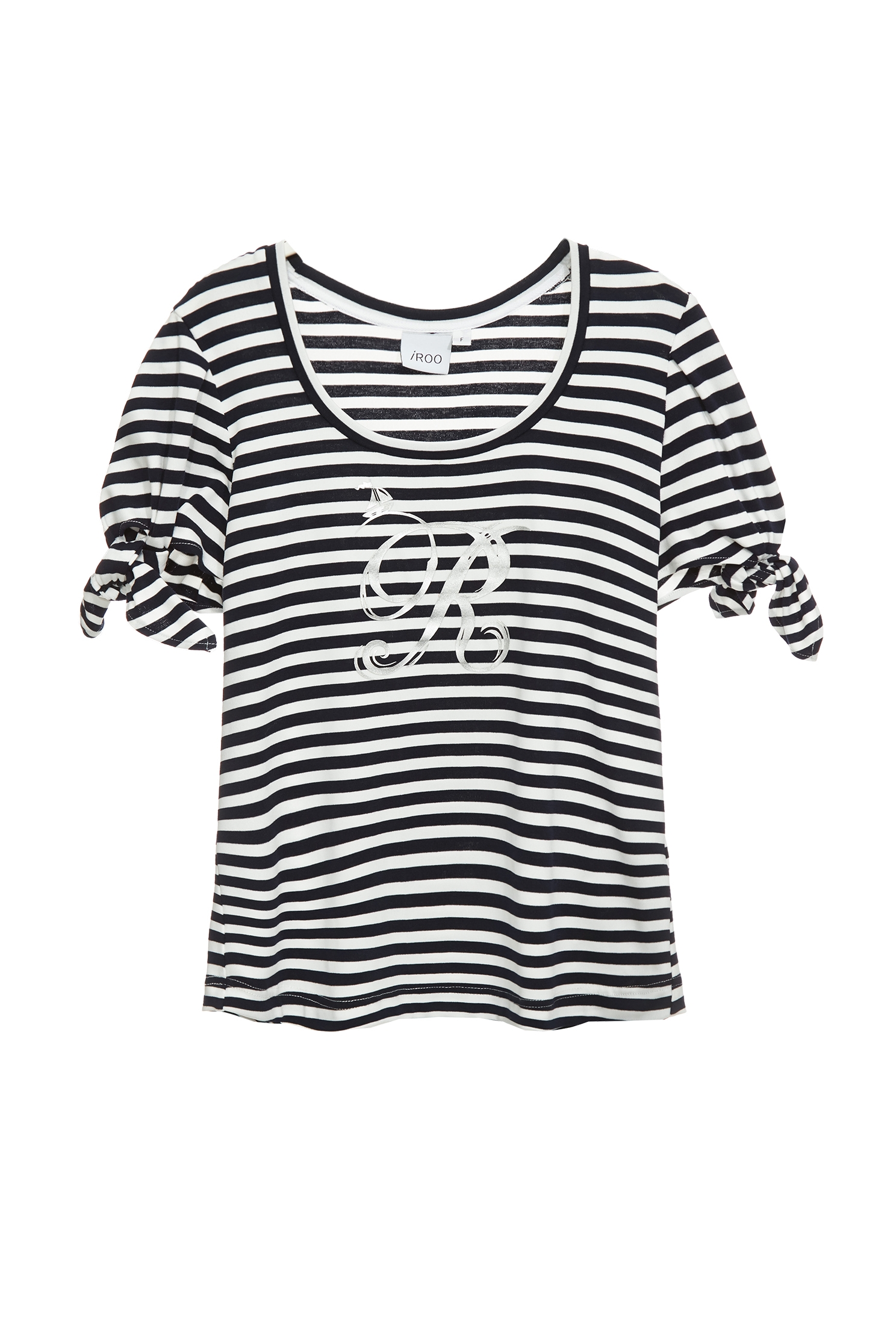 Navy Stripe R Logo TeeNavy Stripe R Logo Tee,U-Neck T shirts,Tops,Season (SS) Look,Stripe,Valentine