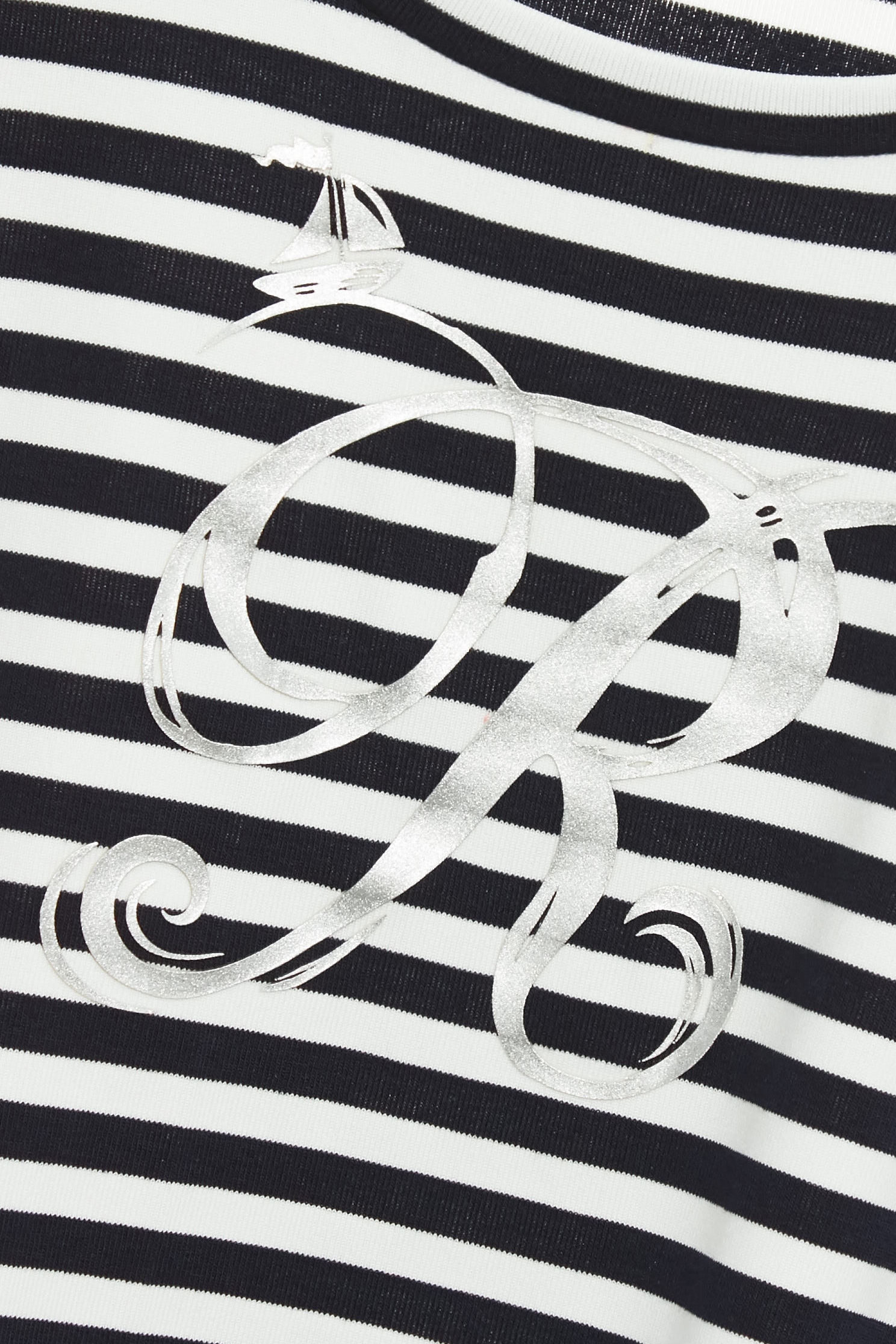 Navy Stripe R Logo TeeNavy Stripe R Logo Tee,U-Neck T shirts,Tops,Season (SS) Look,Stripe,Valentine