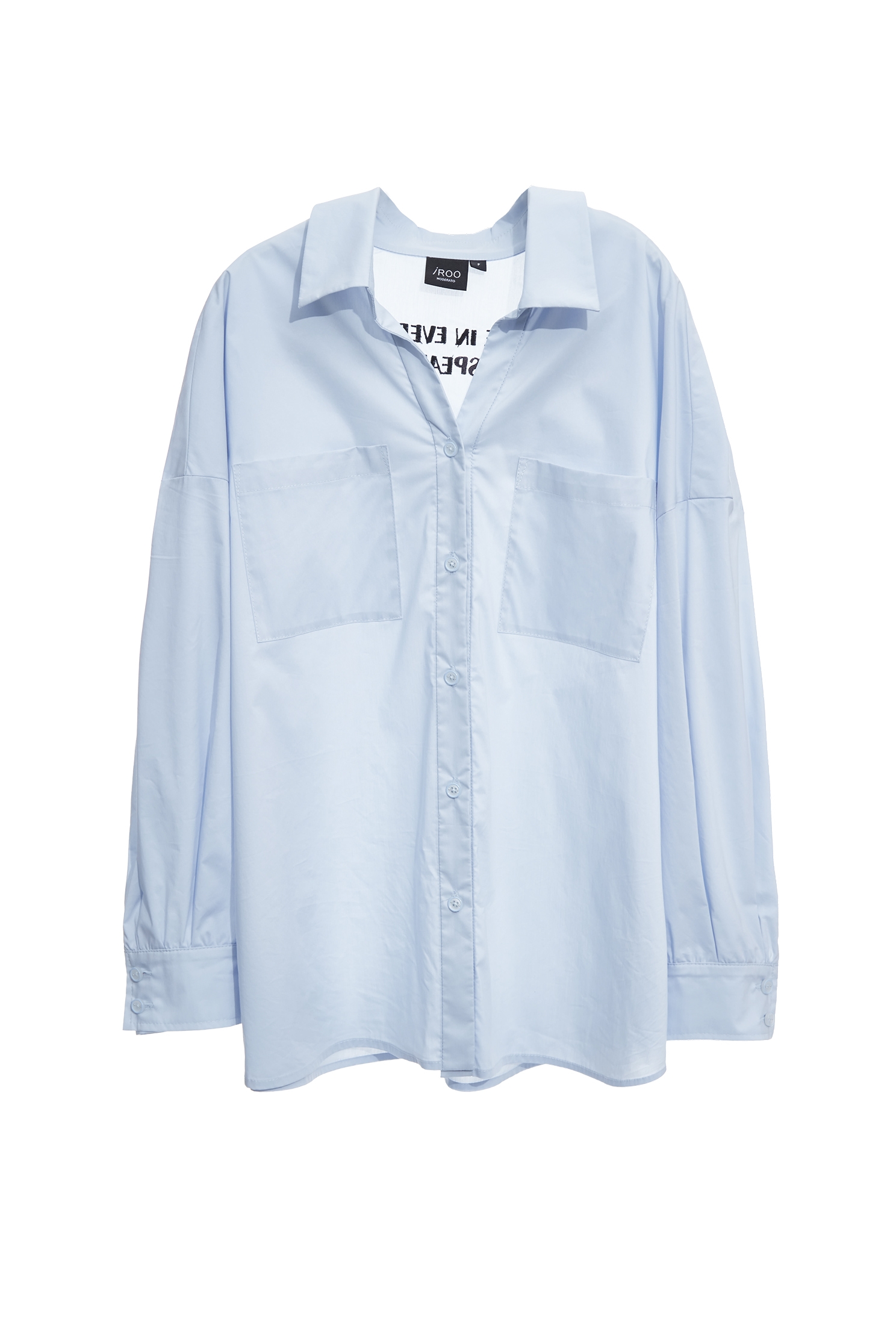 Patch Pockets Button Front BlousePatch Pockets Button Front Blouse,Tops,Embroidered,Season (SS) Look,Blouses