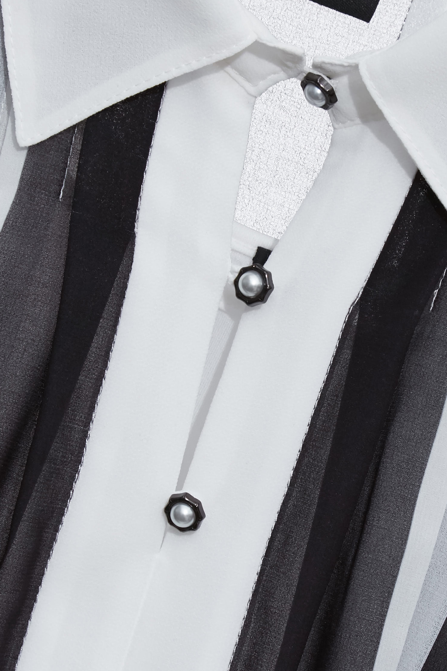 Black White Stripe Chiffon Cape BlouseBlack White Stripe Chiffon Cape Blouse,sleeveless tops,Tops,Under shirts,Season (SS) Look,Stripe,pearl,White tops,sleeveless tops,Chiffon