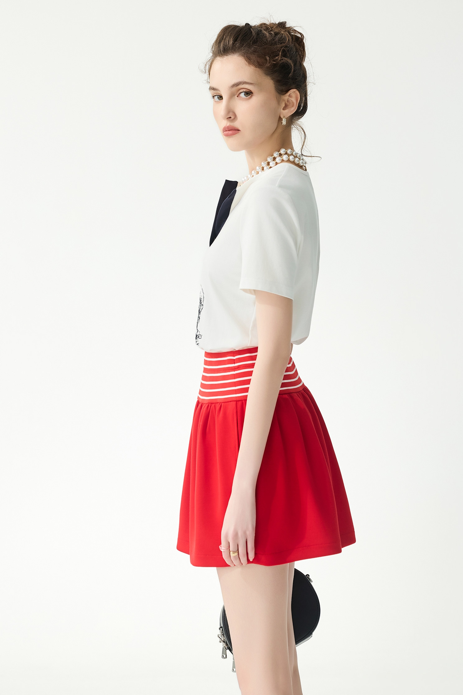 Front Graphic Short Sleeve TeeFront Graphic Short Sleeve Tee,Tops,Embroidered,Season (SS) Look,White tops