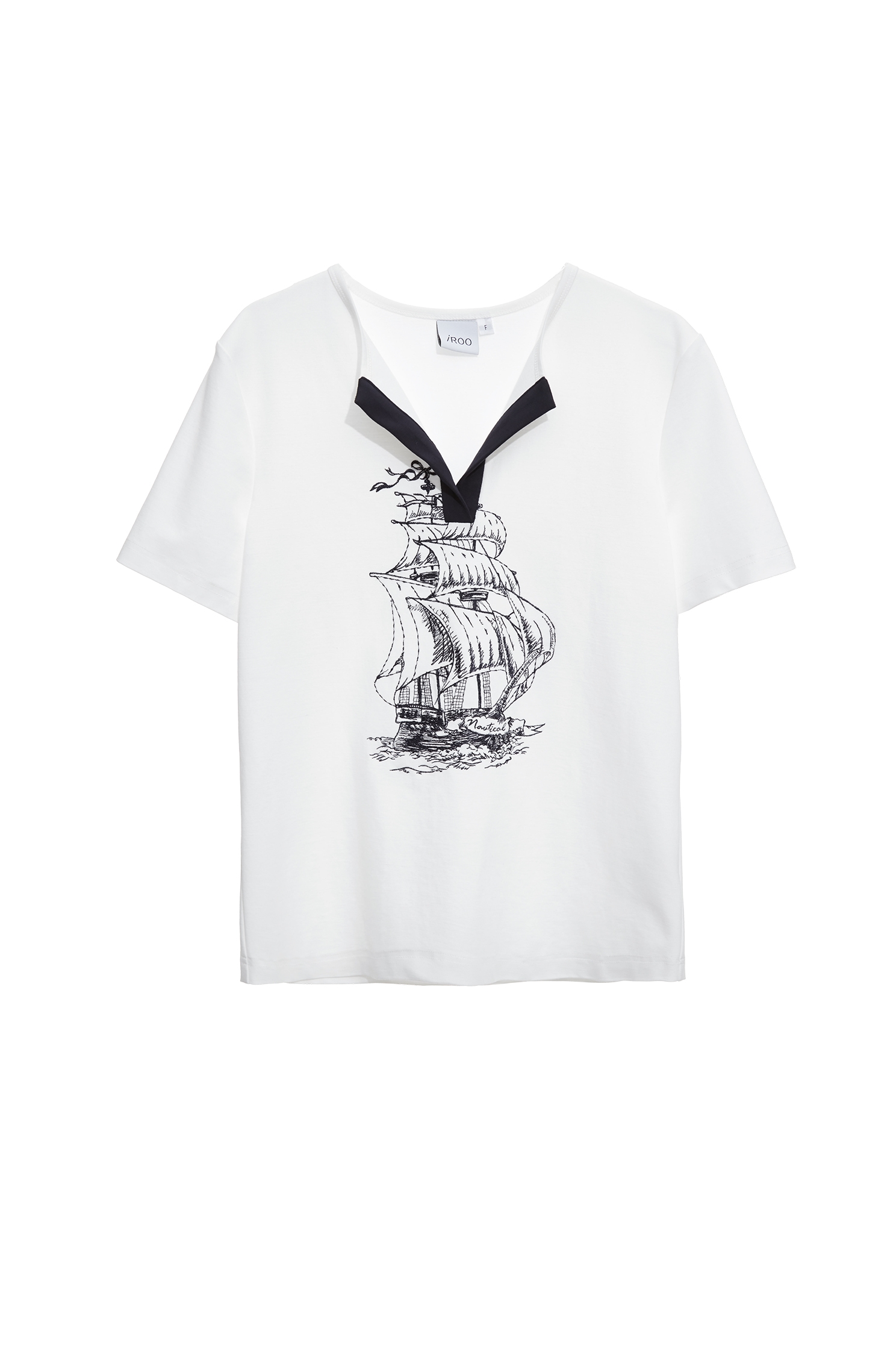 Front Graphic Short Sleeve TeeFront Graphic Short Sleeve Tee,Tops,Embroidered,Season (SS) Look,White tops