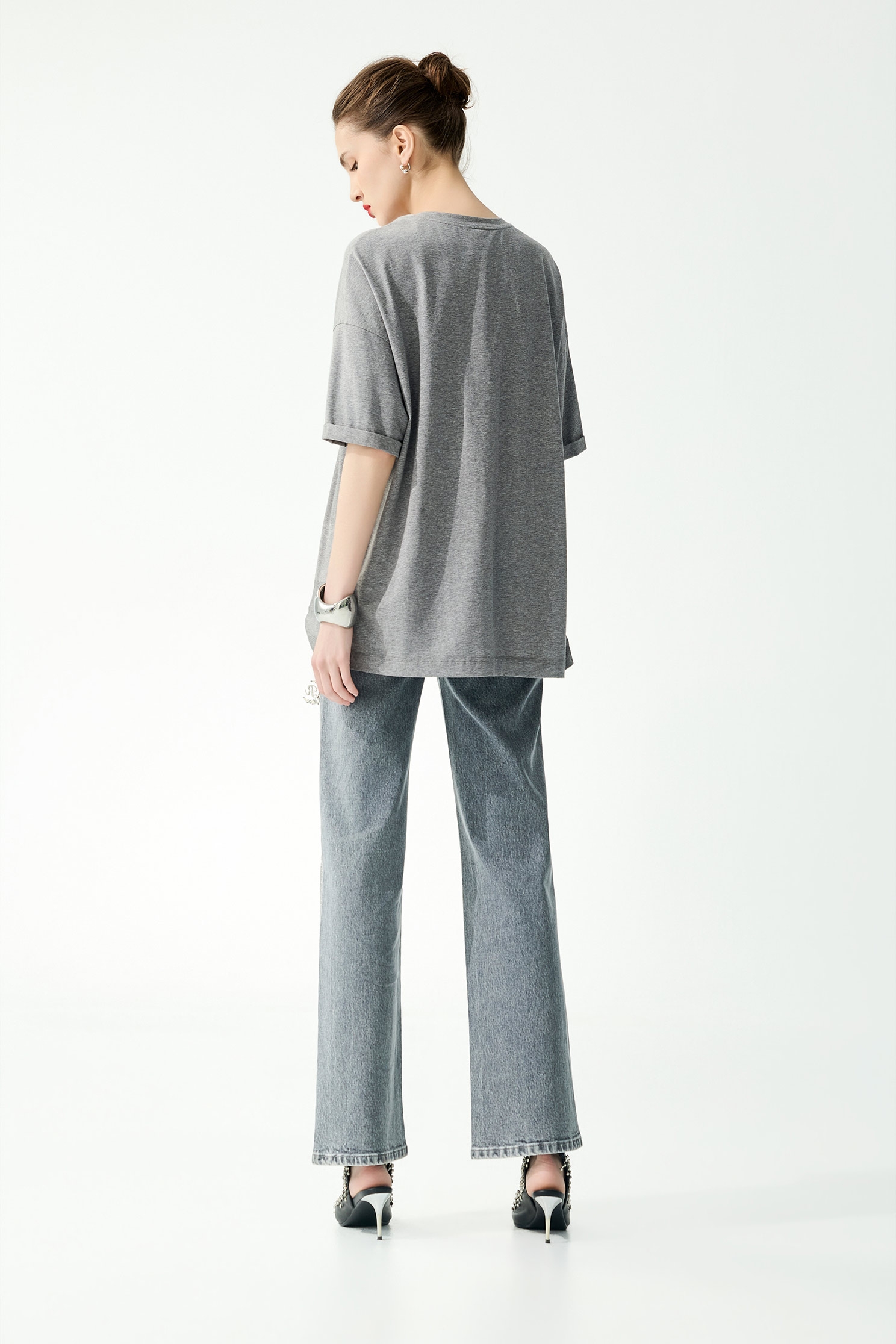 Front Slogan Oversize TeeFront Slogan Oversize Tee,Tops,Embroidered,Season (SS) Look