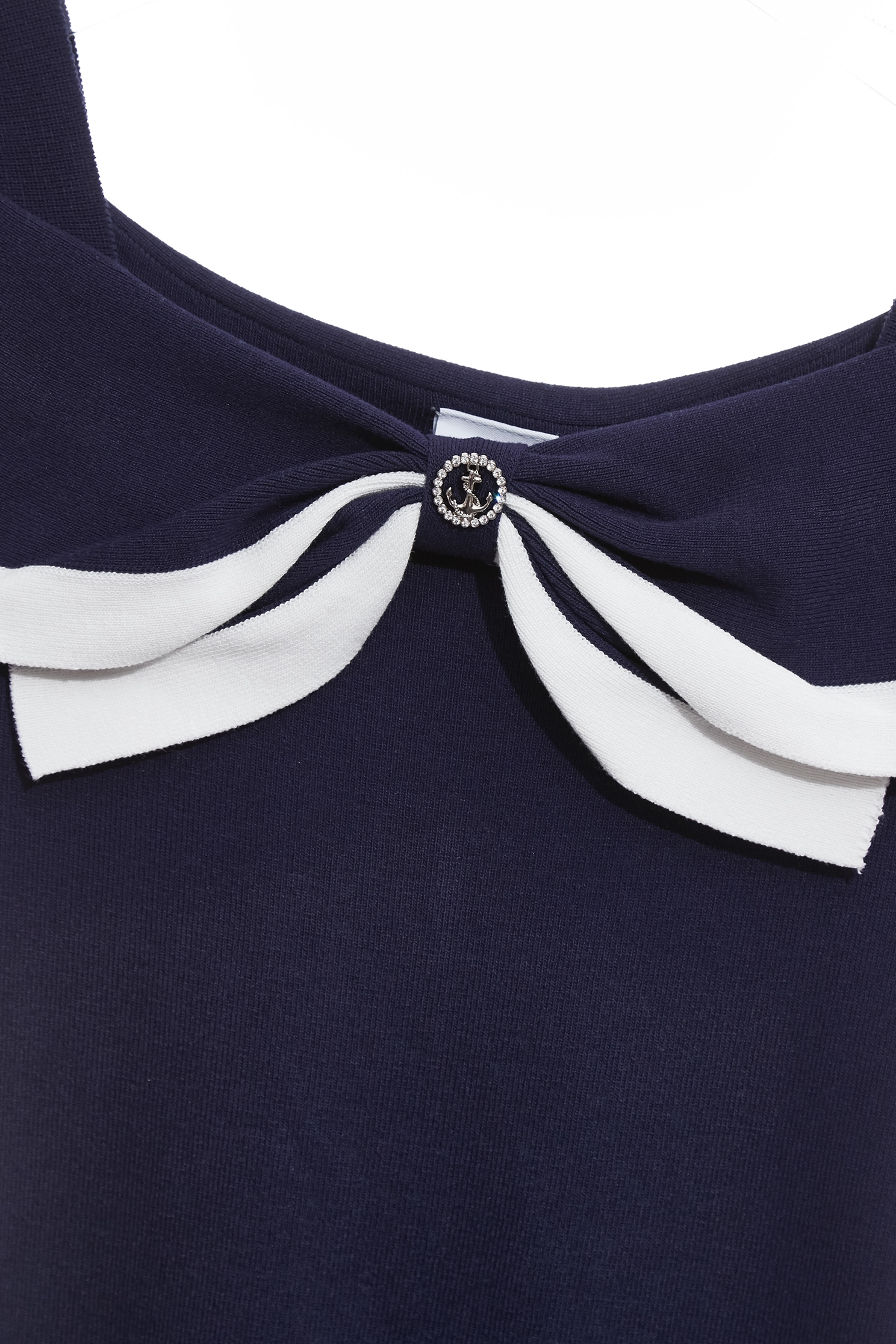 Sailor Collar Navy Knit TopSailor Collar Navy Knit Top,Tops,Season (SS) Look,Knitted,Knitted tops
