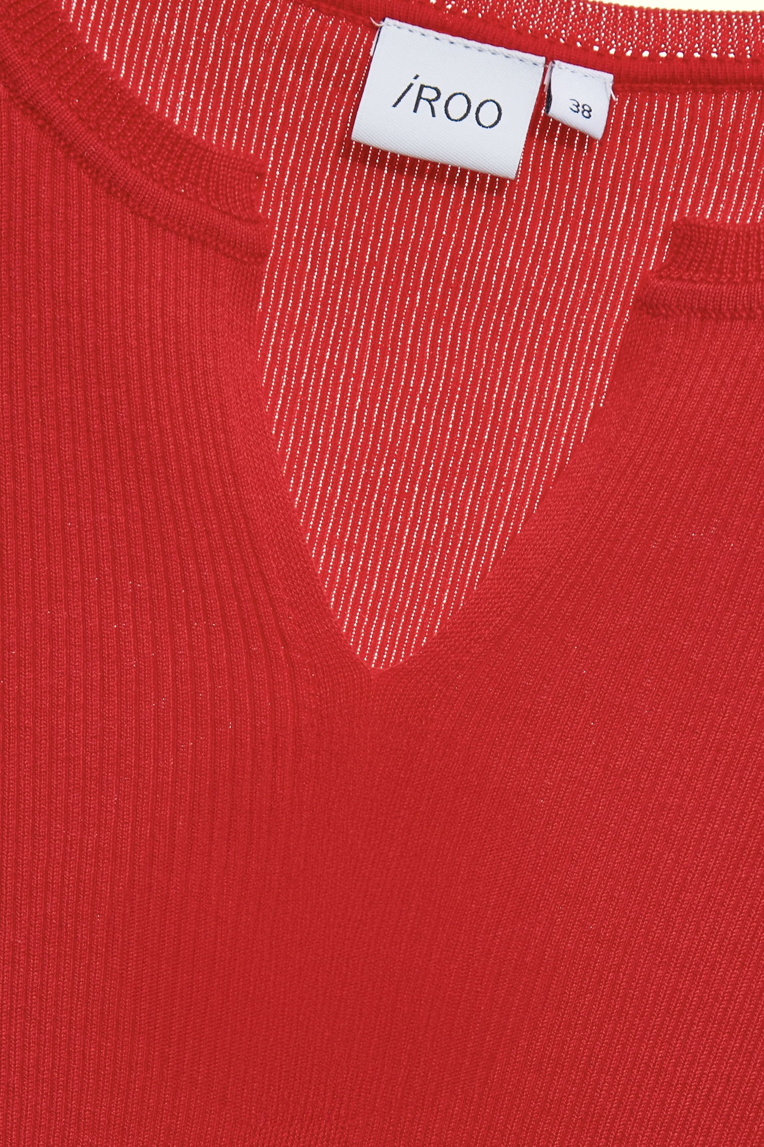 Red Knit Top With Contrast StripeRed Knit Top With Contrast Stripe,Tops,Season (SS) Look,Knitted,Knitted tops