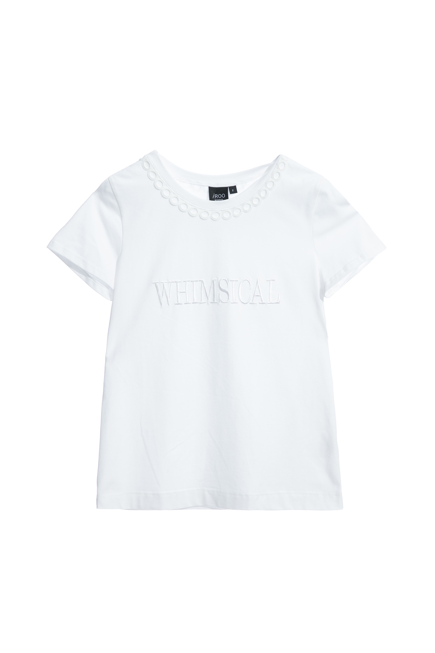 Front Embroidered Slogan Short Sleeve TeeFront Embroidered Slogan Short Sleeve Tee,T-shirts,Season (AW) Look,Cotton,Embroidered