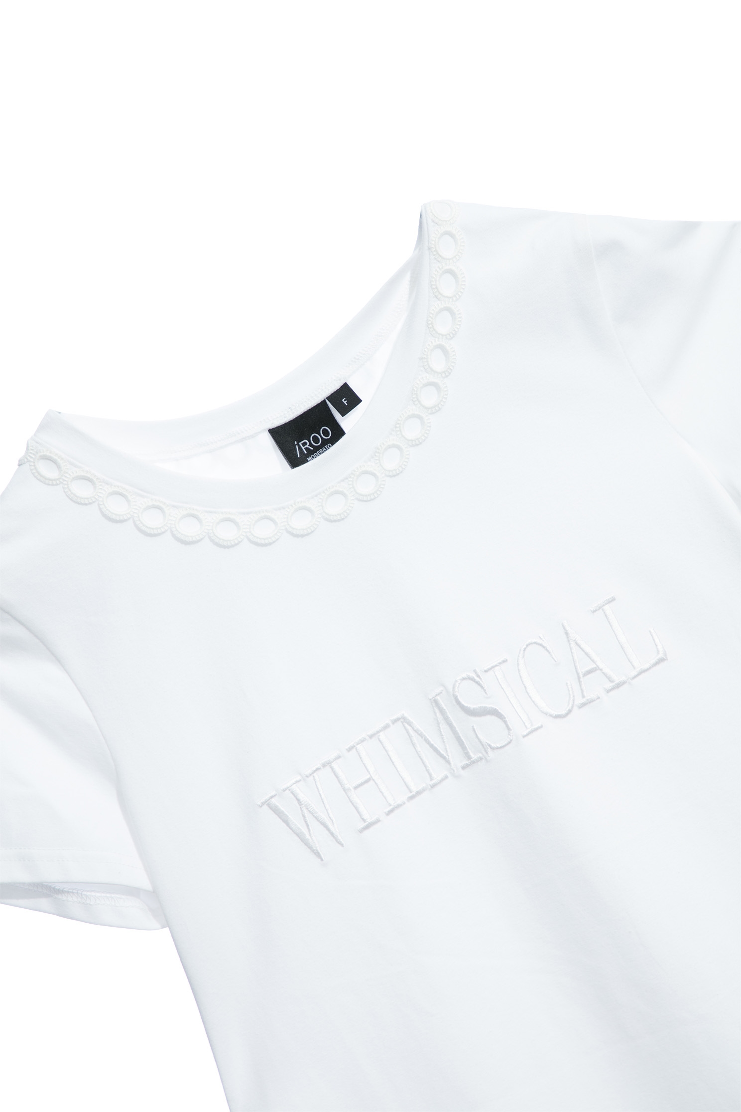 Front Embroidered Slogan Short Sleeve TeeFront Embroidered Slogan Short Sleeve Tee,T-shirts,Season (AW) Look,Cotton,Embroidered