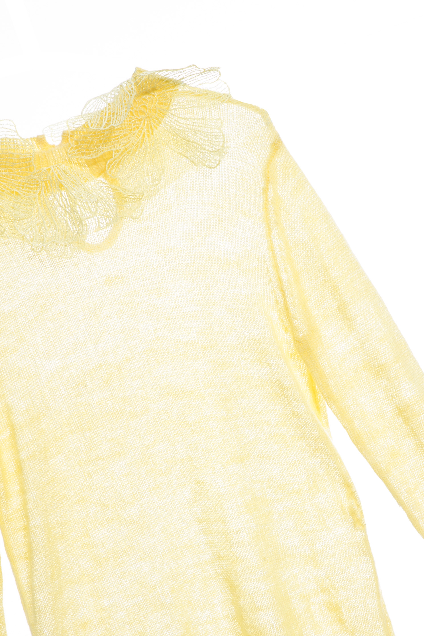 Long Sleeve Knit Top With Lotus Lace MotifsLong Sleeve Knit Top With Lotus Lace Motifs,Tops,Season (AW) Look,Lace,Knitted,Knitted tops