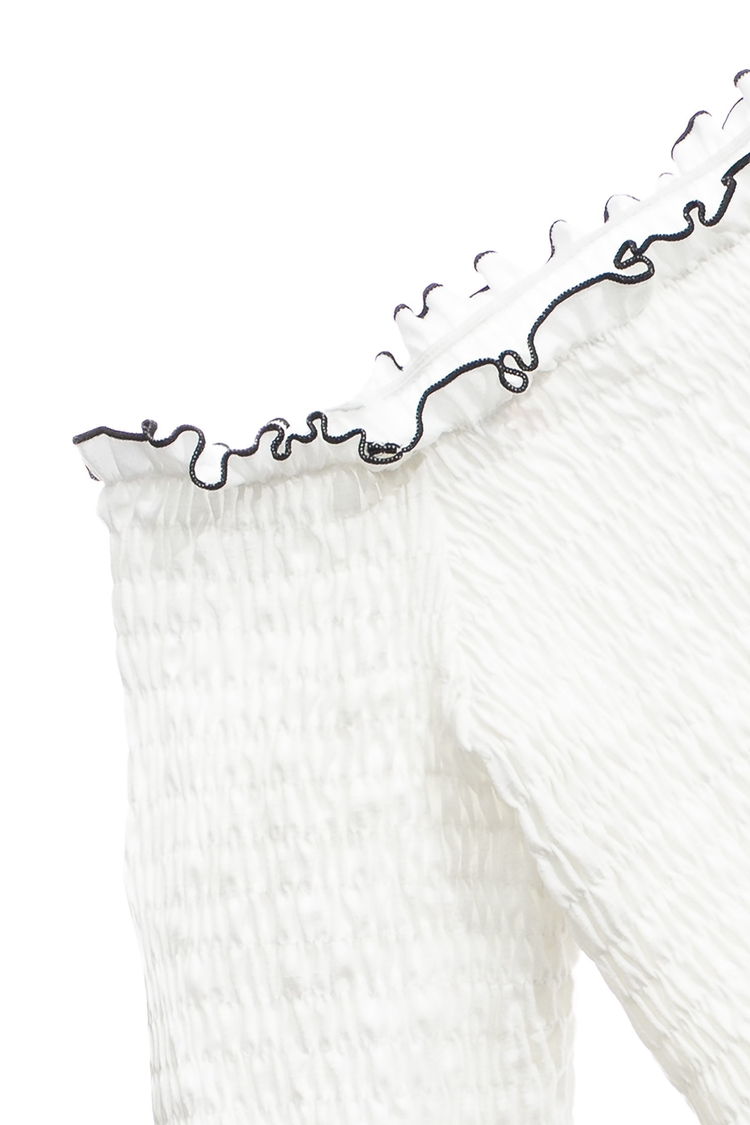 Elastic Neckline Shirring TopElastic Neckline Shirring Top,Tops,Embroidered,Season (AW) Look