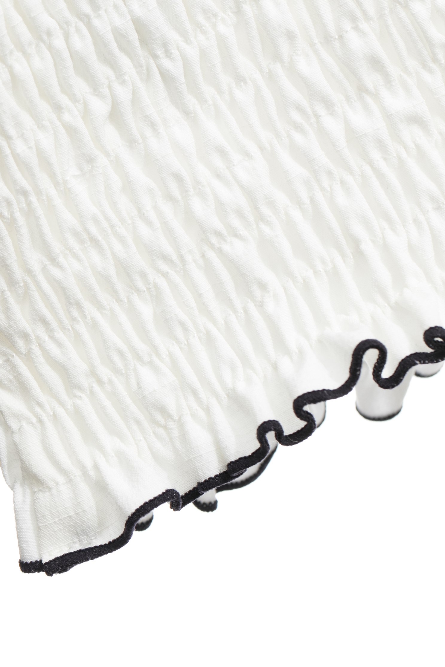 Elastic Neckline Shirring TopElastic Neckline Shirring Top,Tops,Embroidered,Season (AW) Look