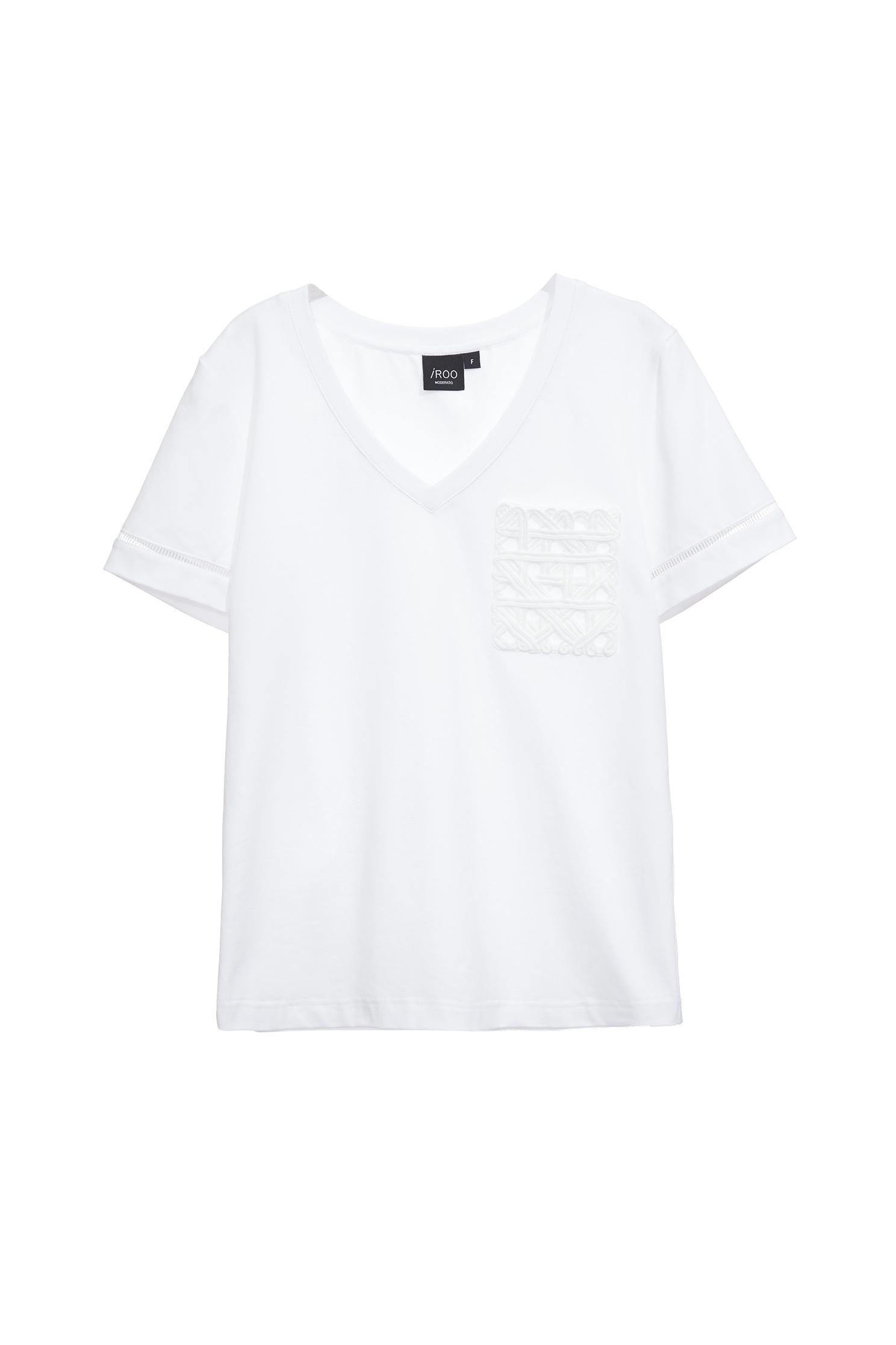 Weaved Pocket Detail Short Sleeve TeeWeaved Pocket Detail Short Sleeve Tee,T-shirts,Tops,Season (SS) Look,White tops,Cotton,Urban Fashion