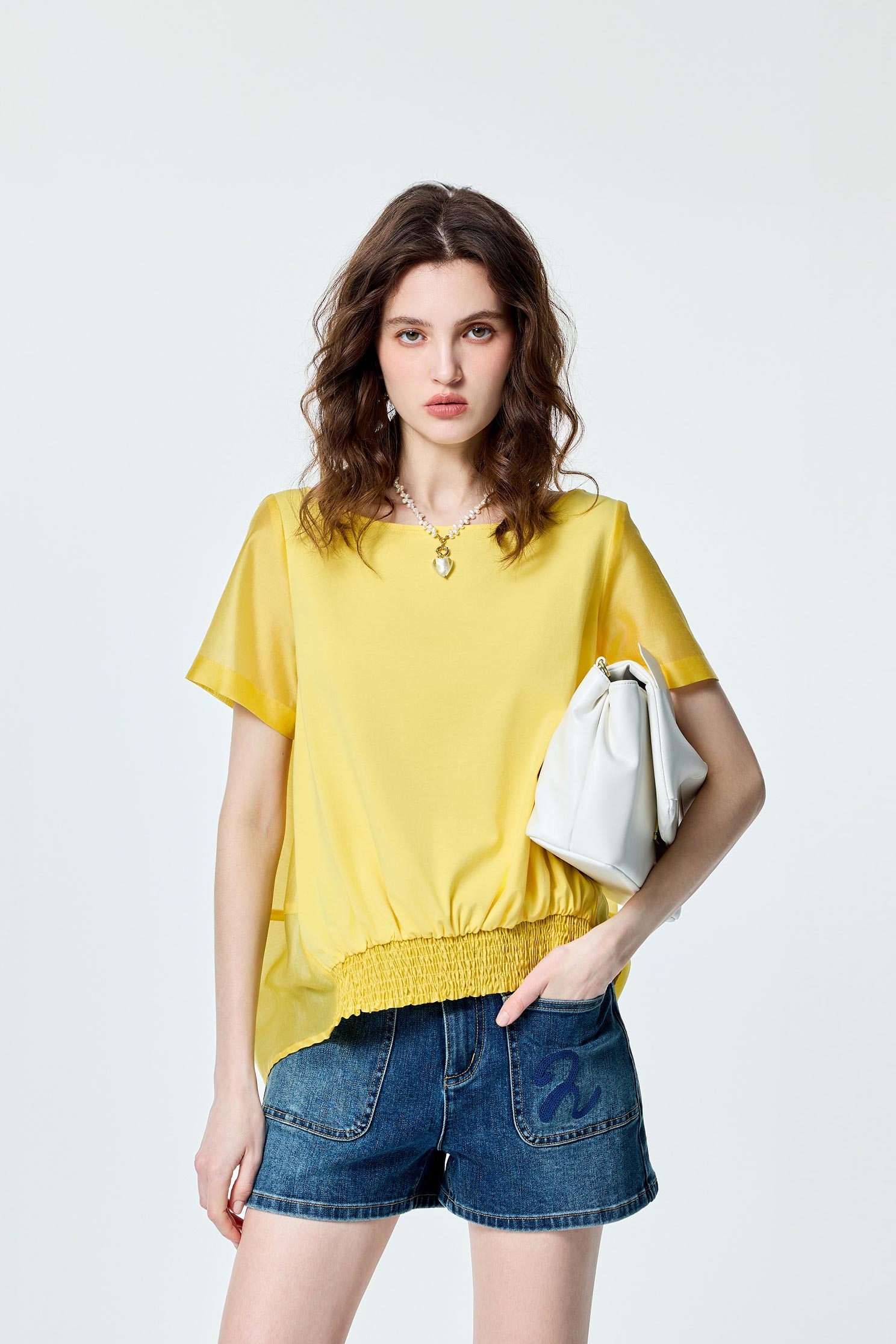 Short Sleeve Yellow TopShort Sleeve Yellow Top,Tops,Season (SS) Look,Urban Fashion
