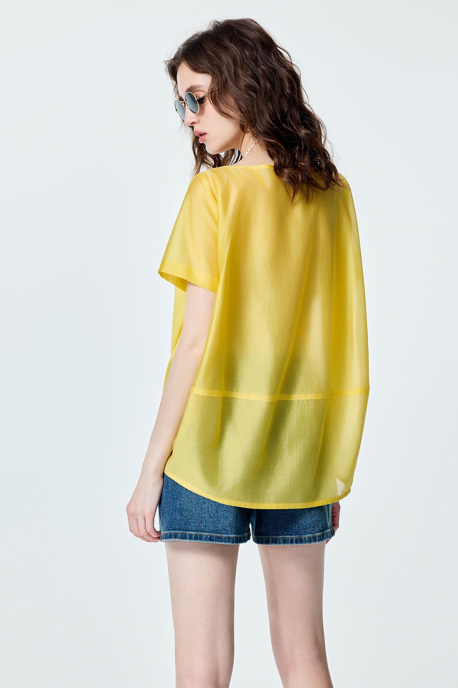 Short Sleeve Yellow TopShort Sleeve Yellow Top,Tops,Season (SS) Look,Urban Fashion