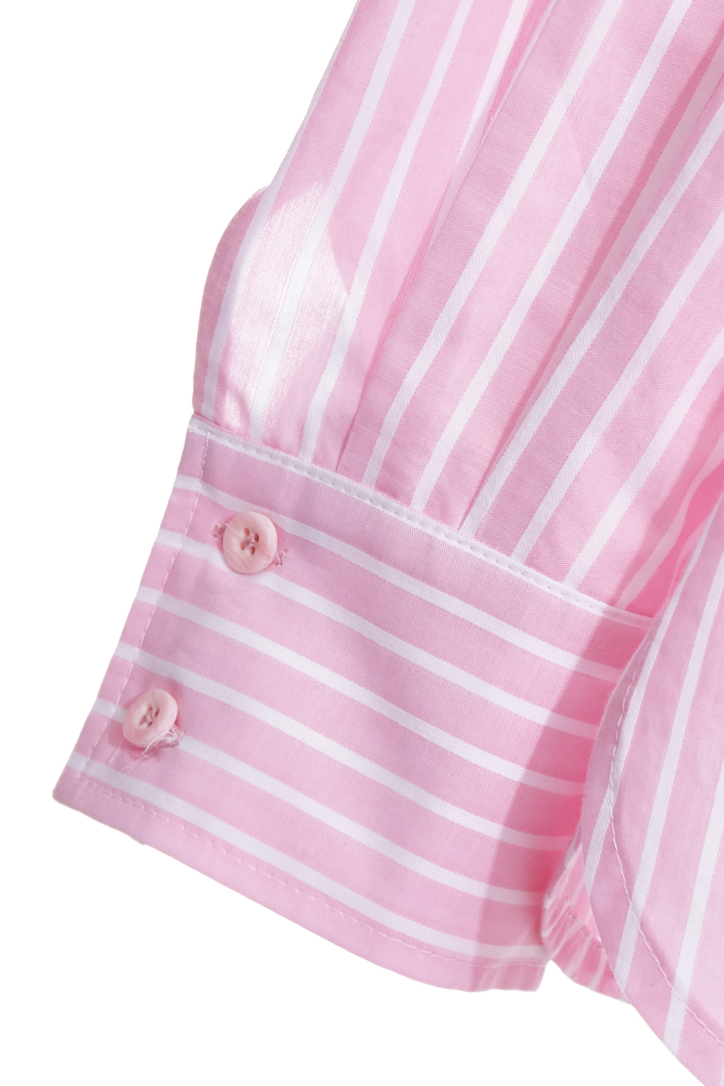 White Pinstripe Pink Blouse With Shawl,Tops,Season (SS) Look,Stripe,Blouses