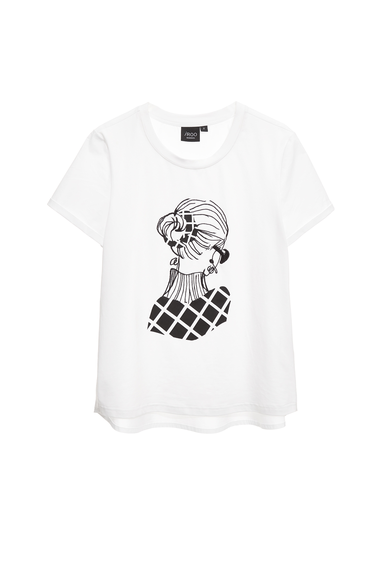 Figure Graphic Embroidery Short Sleeve TeeFigure Graphic Embroidery Short Sleeve Tee,Tops,Season (SS) Look,White tops,Embroidered