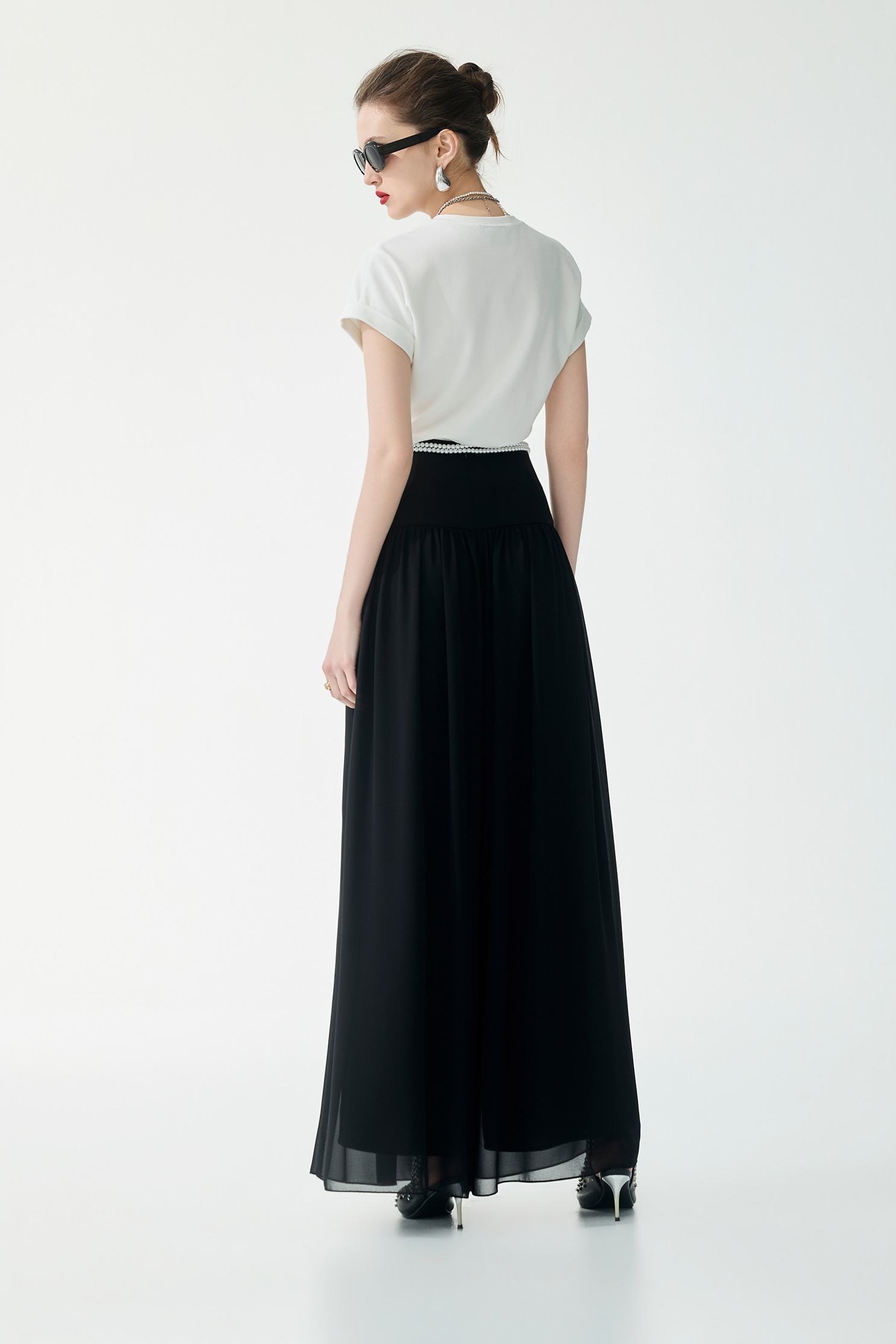 Contrast Lace Detail Fake Two Piece TeeContrast Lace Detail Fake Two Piece Tee,Tops,Season (SS) Look,pearl,White tops,Lace