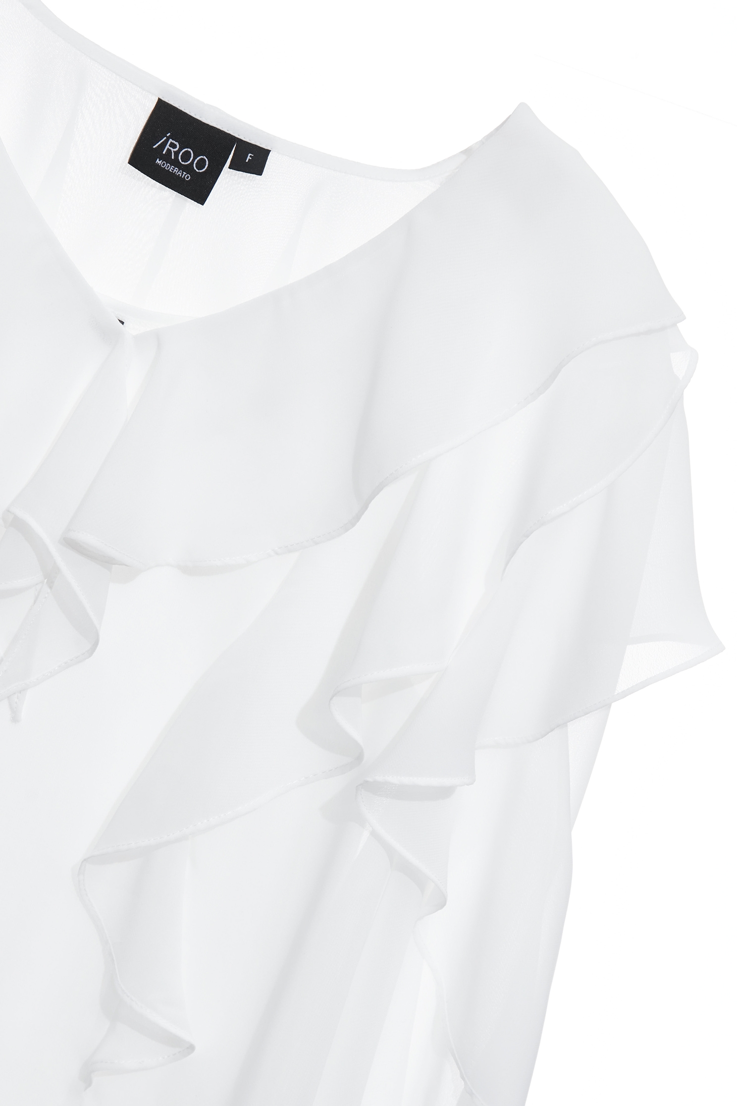 Ruffle Detail Chiffon TopRuffle Detail Chiffon Top,Tops,Under shirts,Season (SS) Look,White tops,Chiffon