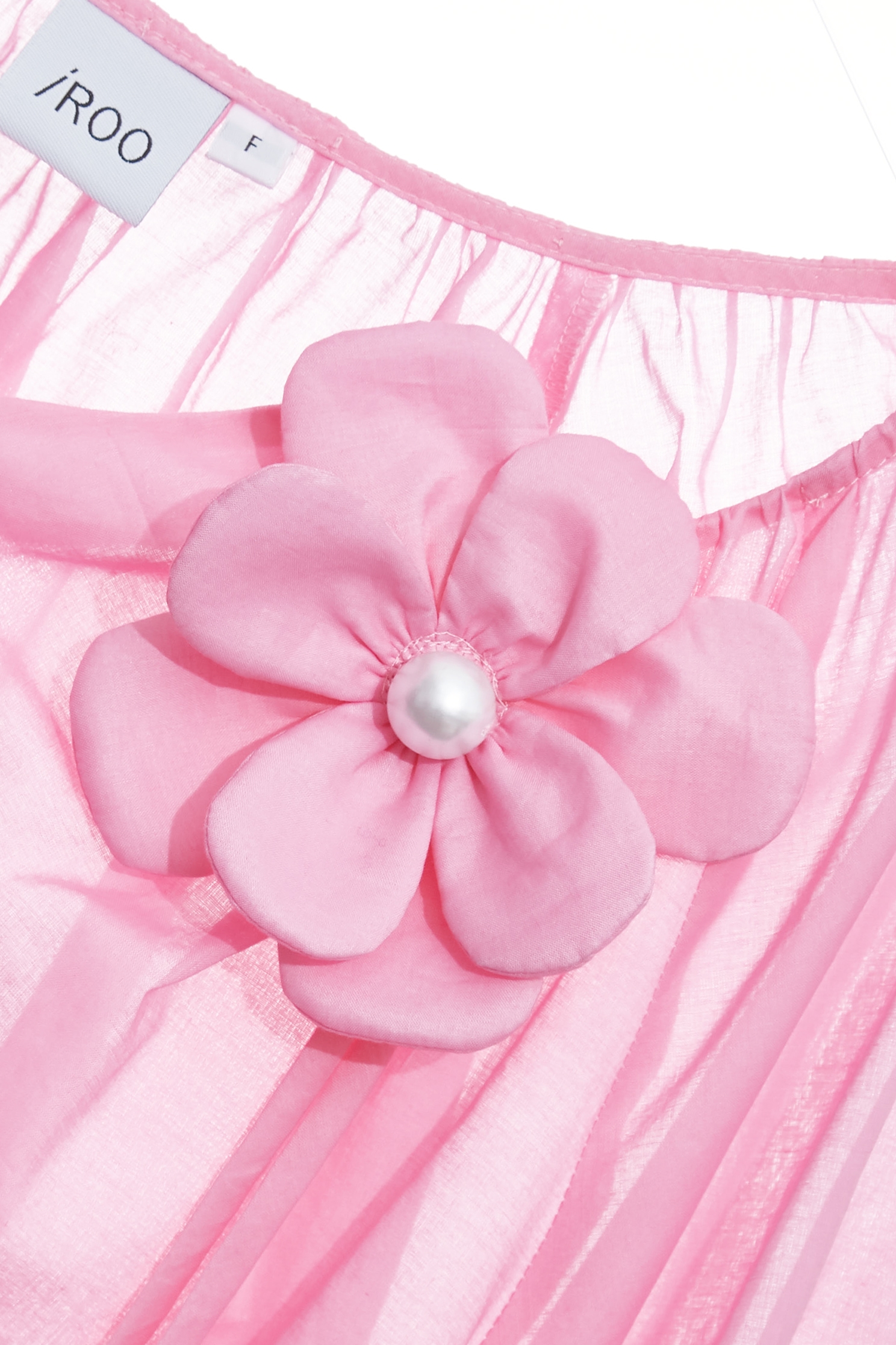 Floral Brooch Pink TopFloral Brooch Pink Top,Tops,Season (SS) Look
