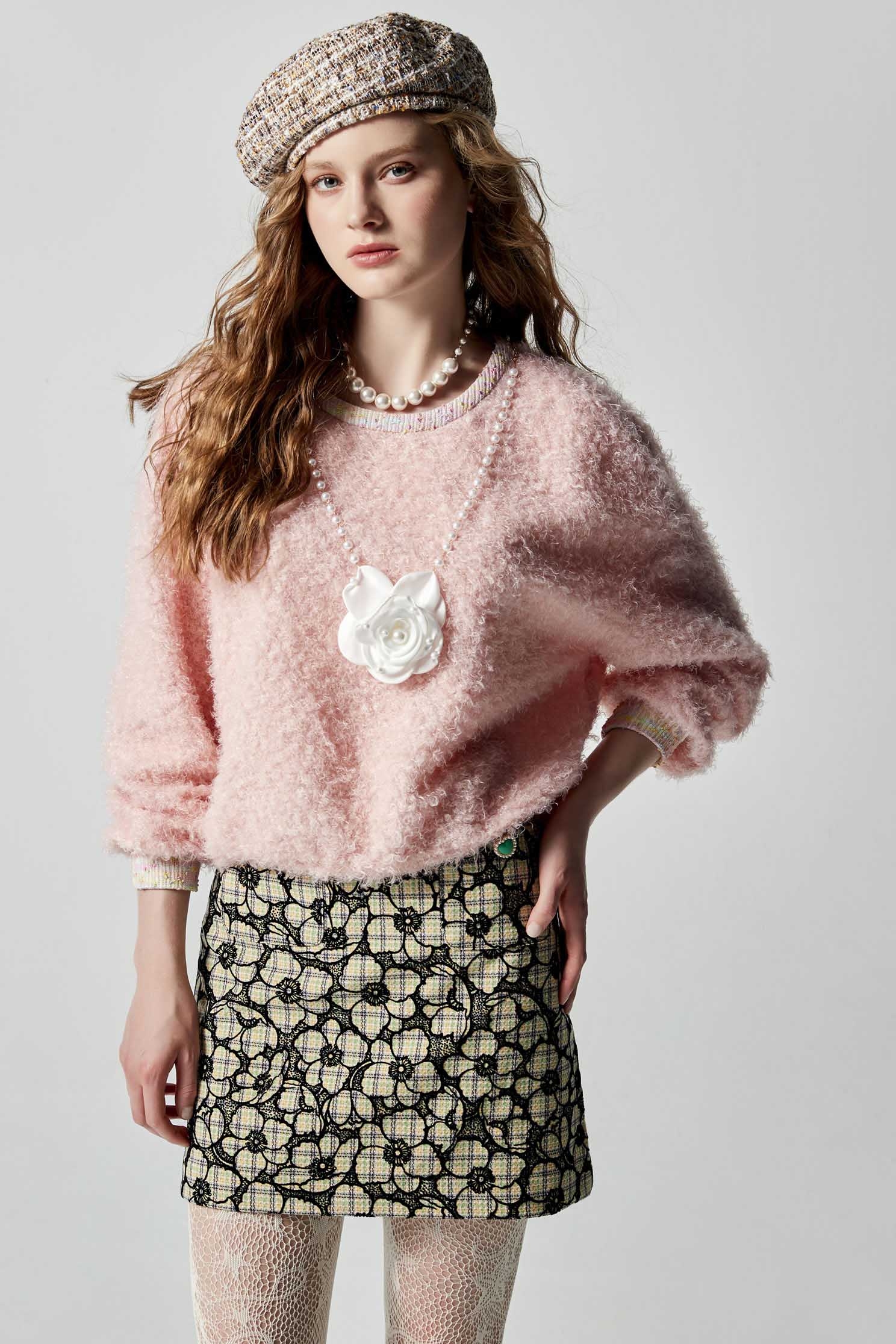 Long Sleeve Fuzzy Pink TopLong Sleeve Fuzzy Pink Top,Tops,Season (AW) Look