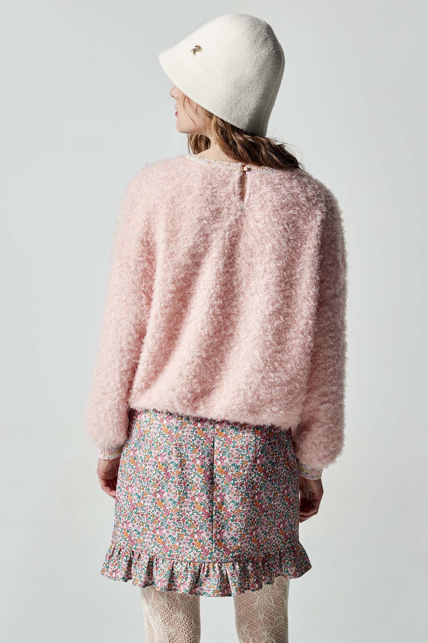 Long Sleeve Fuzzy Pink TopLong Sleeve Fuzzy Pink Top,Tops,Season (AW) Look