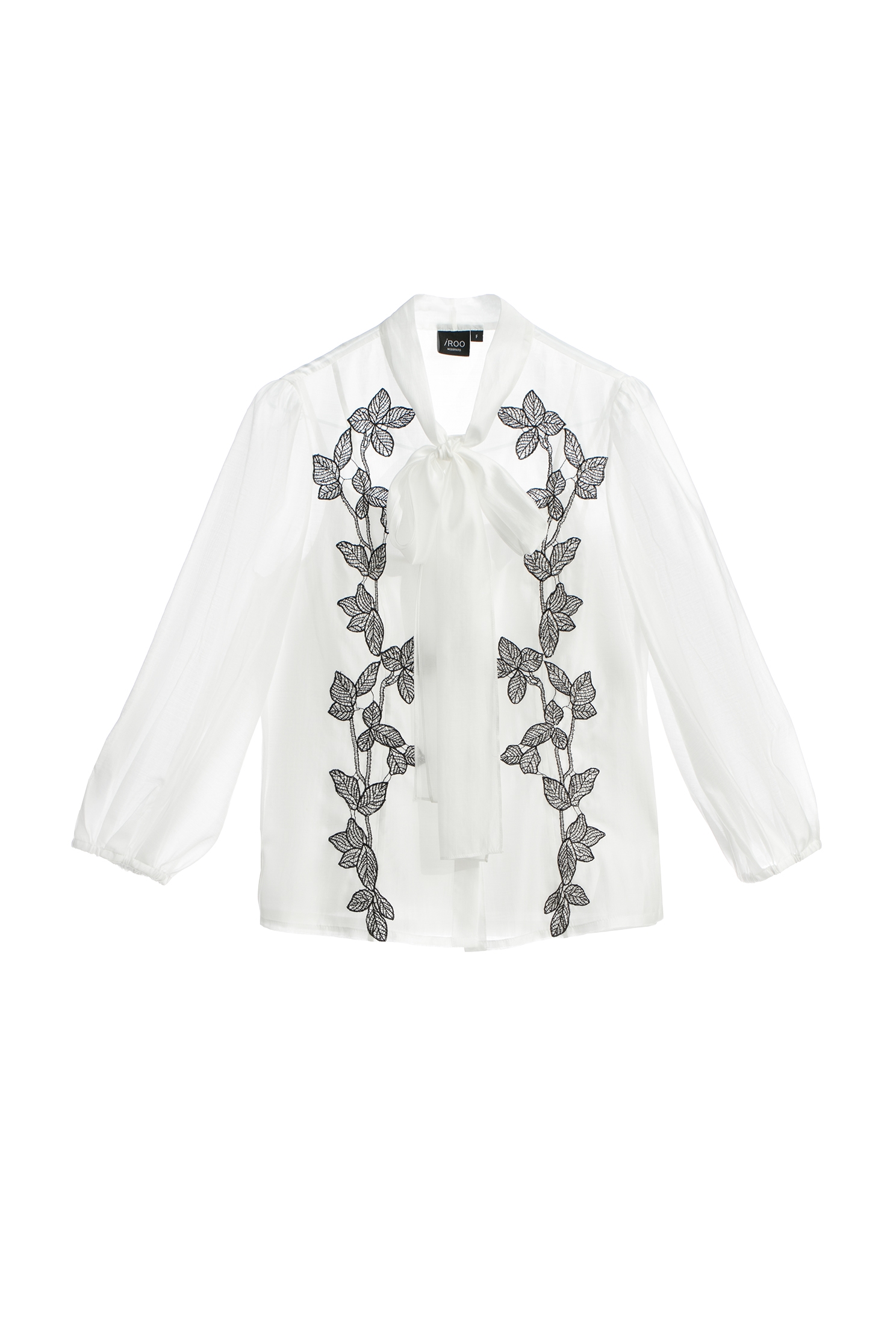 Contrast Floral Lace Bow Collar BlouseContrast Floral Lace Bow Collar Blouse,Tops,Season (AW) Look,Lace