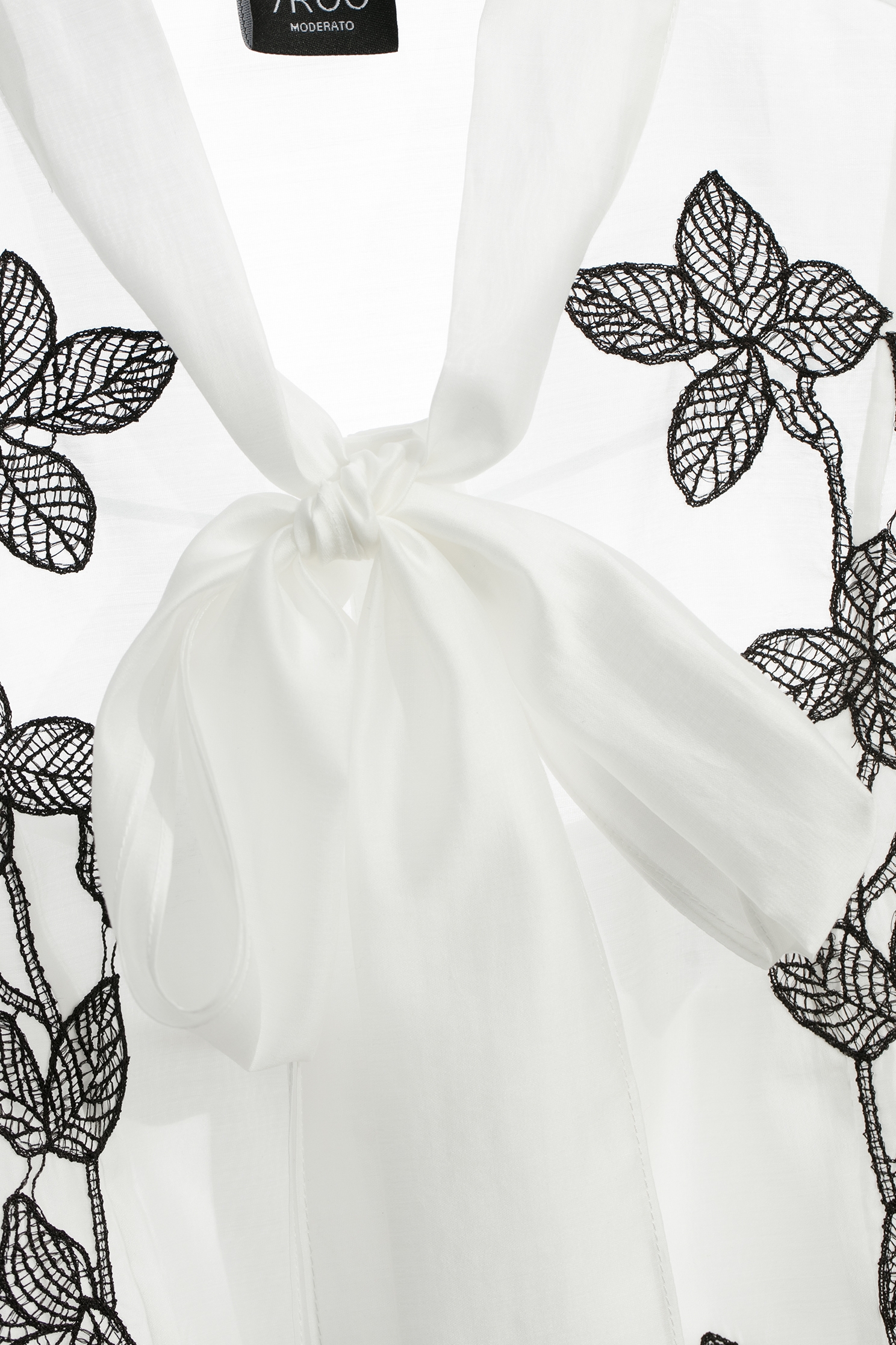 Contrast Floral Lace Bow Collar BlouseContrast Floral Lace Bow Collar Blouse,Tops,Season (AW) Look,Lace