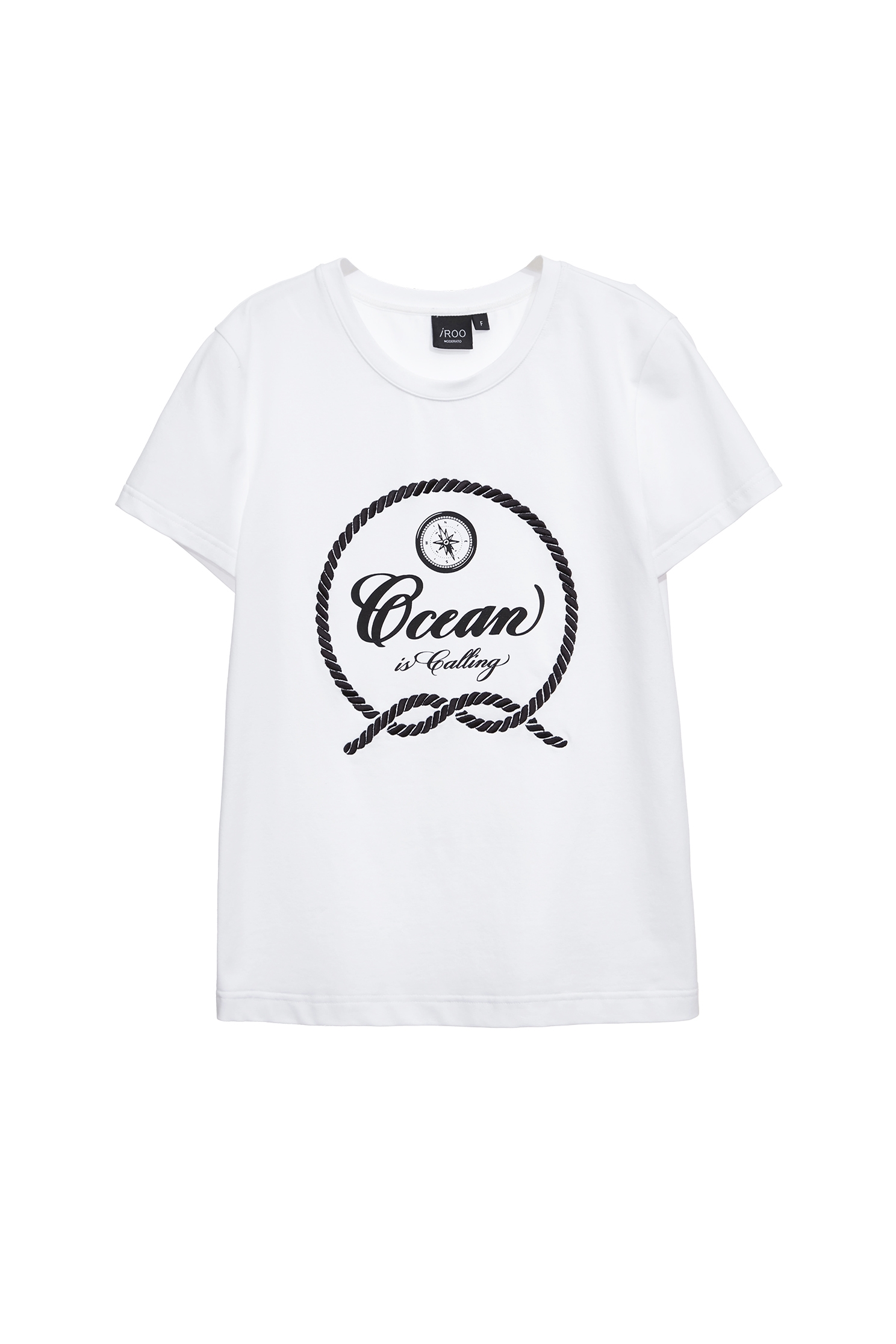 Slogan Short Sleeve TeeSlogan Short Sleeve Tee,Tops,Season (SS) Look,White tops,Cotton,Embroidered,Back To Classic,Back To B/W