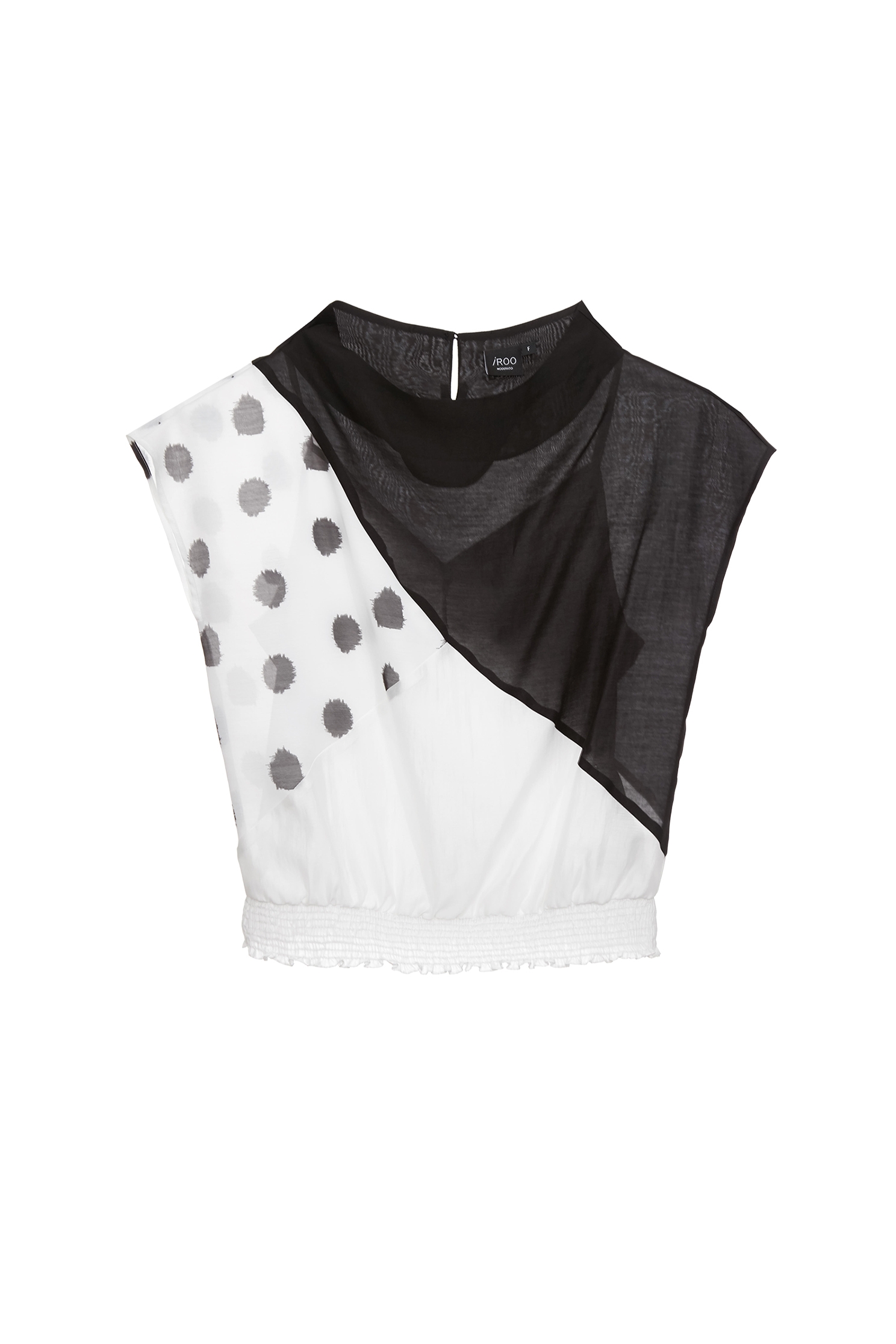 Patchwork Polka Dot TopPatchwork Polka Dot Top,Tops,Season (SS) Look,dotcollection,Back To Classic,Back To B/W,black tops