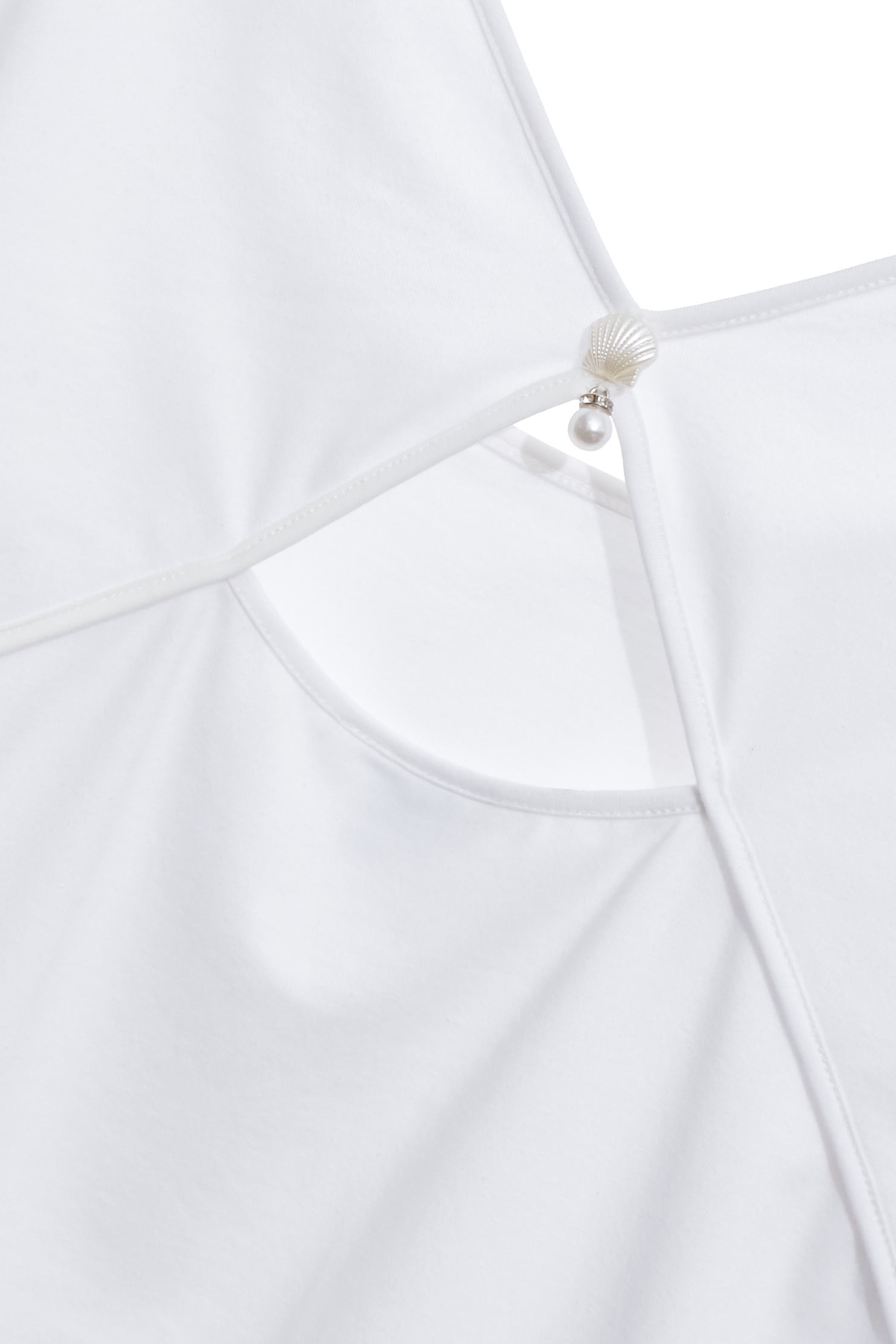 Stylish Back Detail Short Sleeve TeeStylish Back Detail Short Sleeve Tee,Tops,Season (SS) Look,White tops,Cotton,Urban Fashion