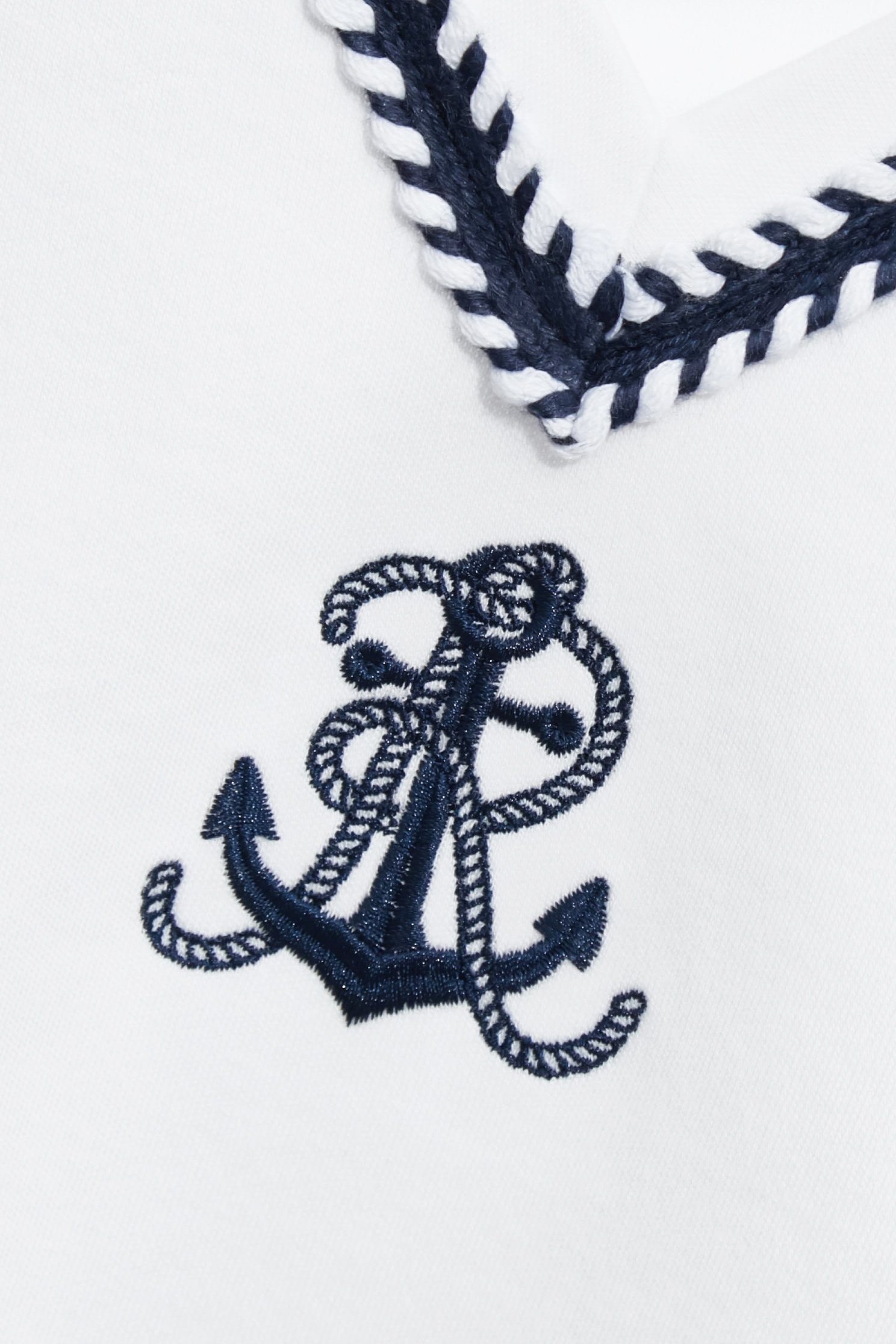 Navy Stripe Collar Short Sleeve TopNavy Stripe Collar Short Sleeve Top,Tops,Season (SS) Look,White tops,Urban Fashion