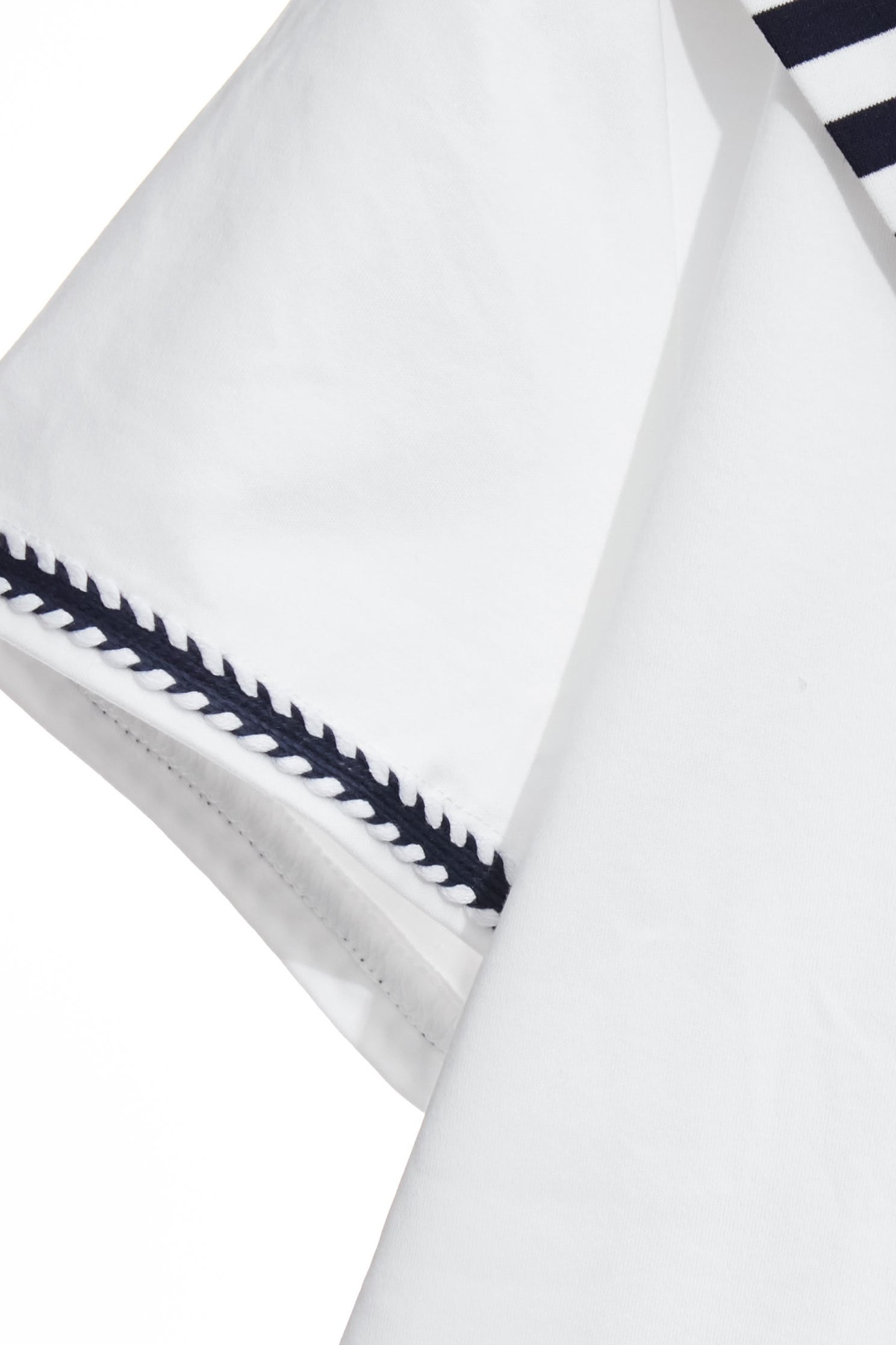 Navy Stripe Collar Short Sleeve TopNavy Stripe Collar Short Sleeve Top,Tops,Season (SS) Look,White tops,Urban Fashion